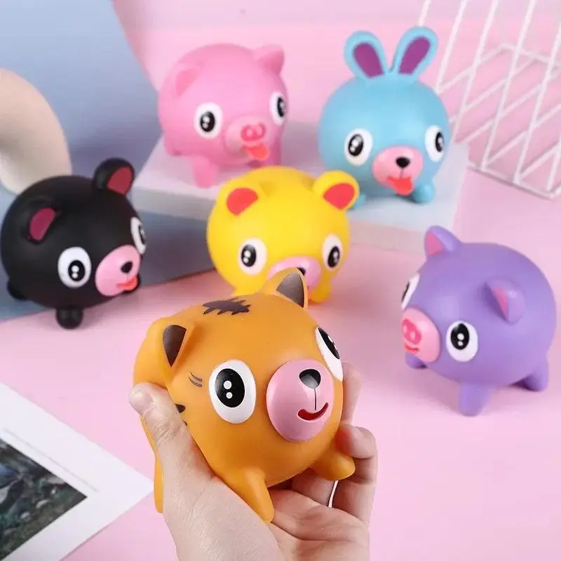Talking Animal Baby Toys Jabber Ball Tongue Out Stress Relieve Soft Cute Tiger Pig Dog Ball Great Gifts for Kids Adult Baby Toys