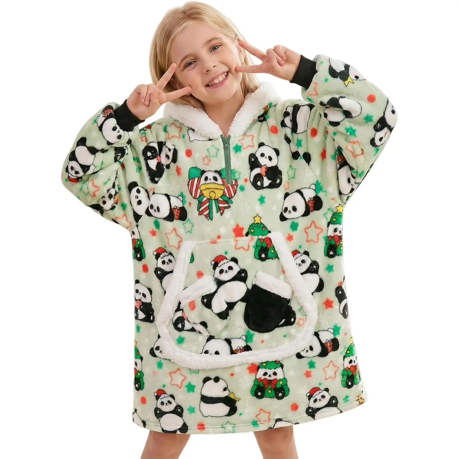 Wearable Blanket Hoodie,  Blanket with Pocket  |  Hooded Blanket Hoodie, Flannel Fabric, Machine Wash, Pockets