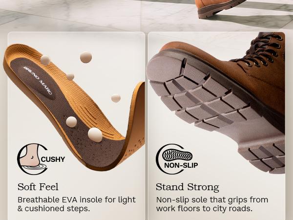 Bruno Marc Men's Chukka Boots Casual Lace Up Ankle Booties