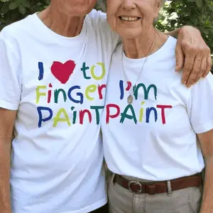 I Love To Finger Paint Shirt Funny Couple T-Shirt Valentine's Gift For Him Valentine Shirts For Her Men Cozy Cott Tee All-Day Comfort