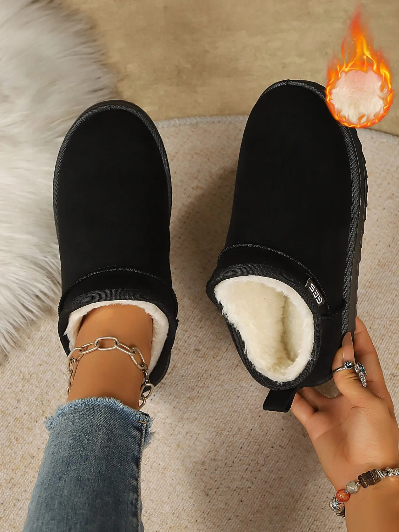 Fashion Suede Snow Boots, Comfortable Memory Foam Lining, Warm Winter Shoes, Stylish Casual Outdoor Boots, Perfect for Cold Weather