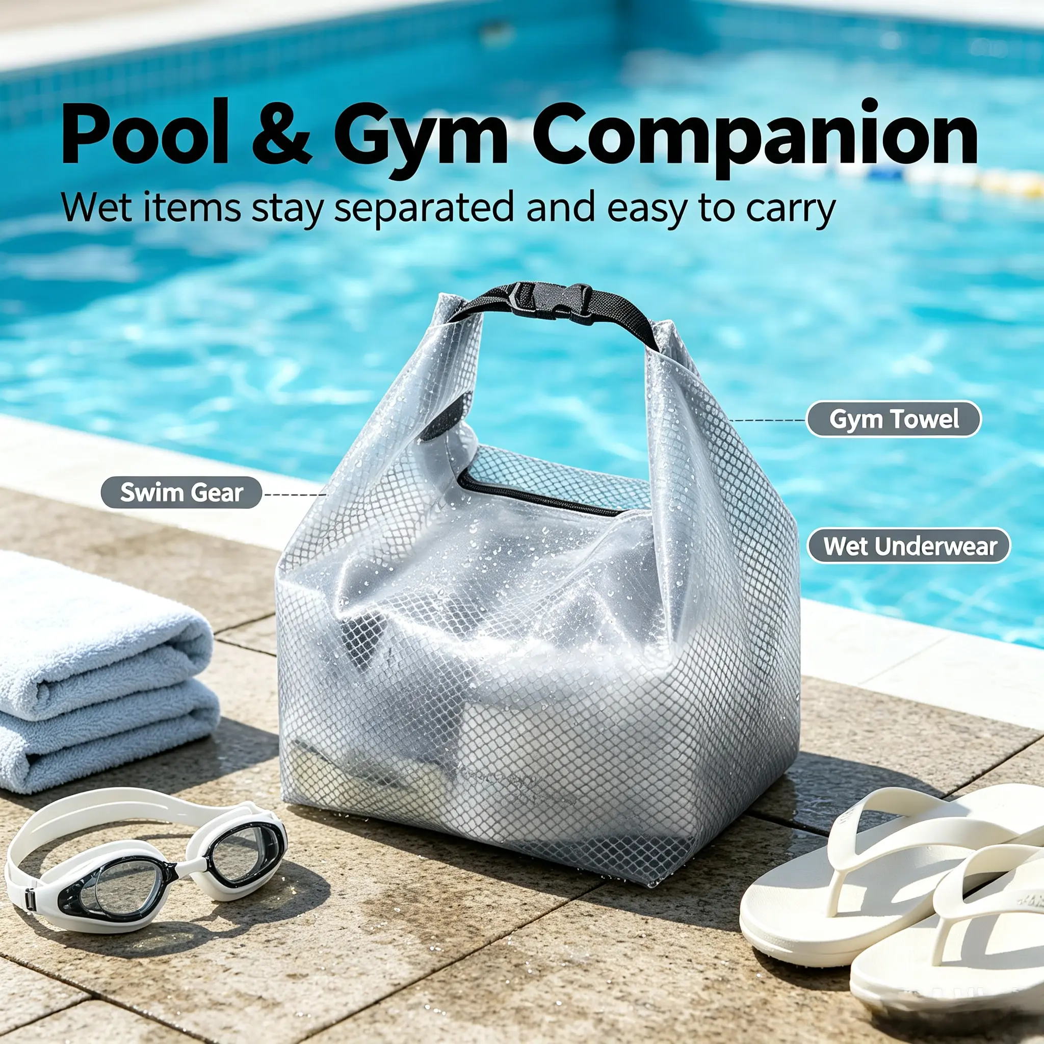 Waterproof Large-Capacity Drawstring Closure Storage Bag - Unisex Functional Fitness Clothing Organizer, Compact Fit Outdoor Travel EVA Shell Toiletry Bag, Collapsible Home Organizer gift zipper safe