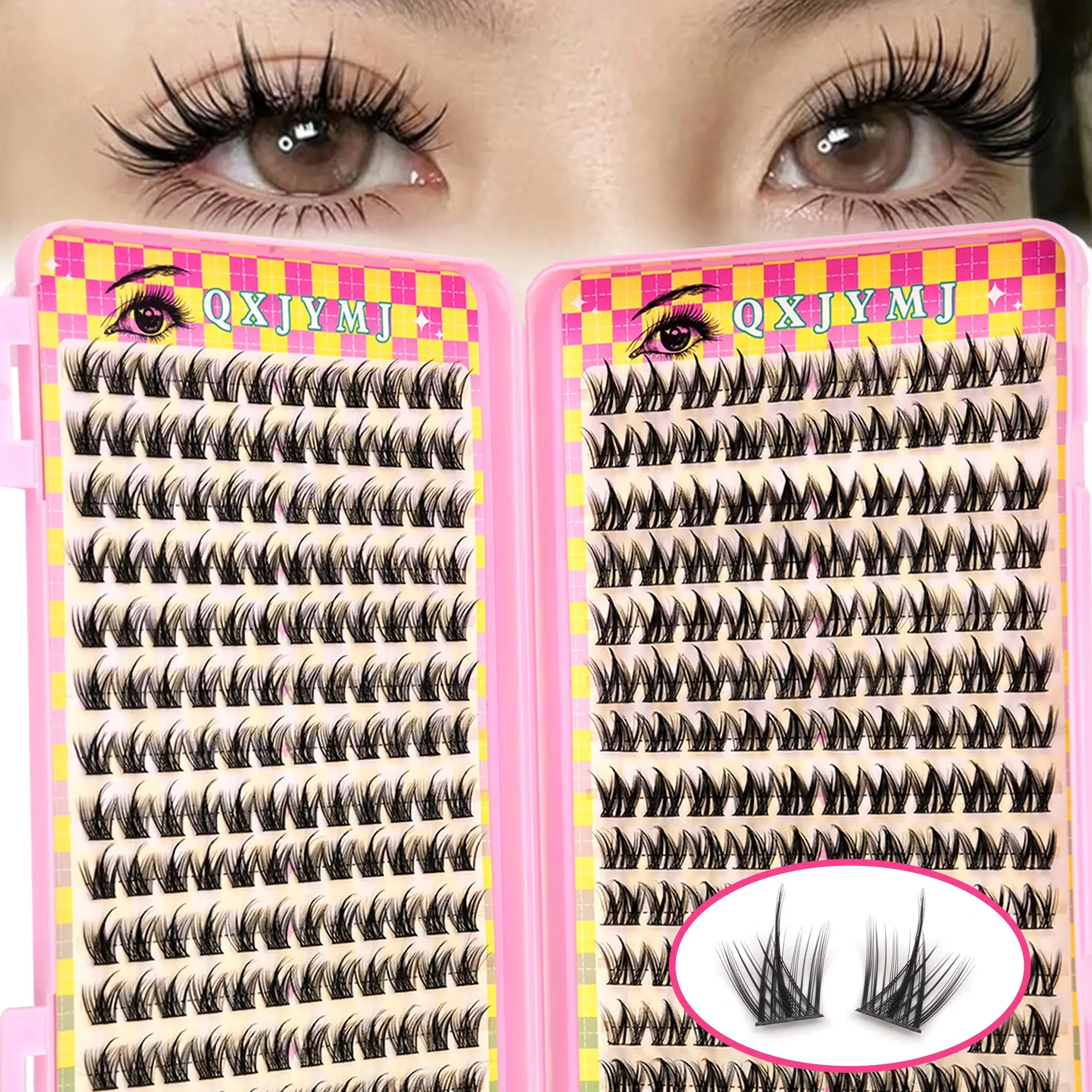 Luxury Long False Eyelashes, Mixed Length Lightweight Fiber, Natural Curl, Reusable, Ideal for Beginners, Daily Use, Parties, Cosplay