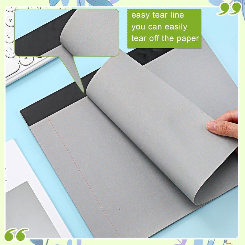 11" x 9.5" Legal Pads College Ruled Notepad Landscape Notebook Horizontal Lined Notebook 80 Gsm Assorted Colors Paper Pastel Writing Pads for School Office, 40 Sheet ( Color,6 Pcs)