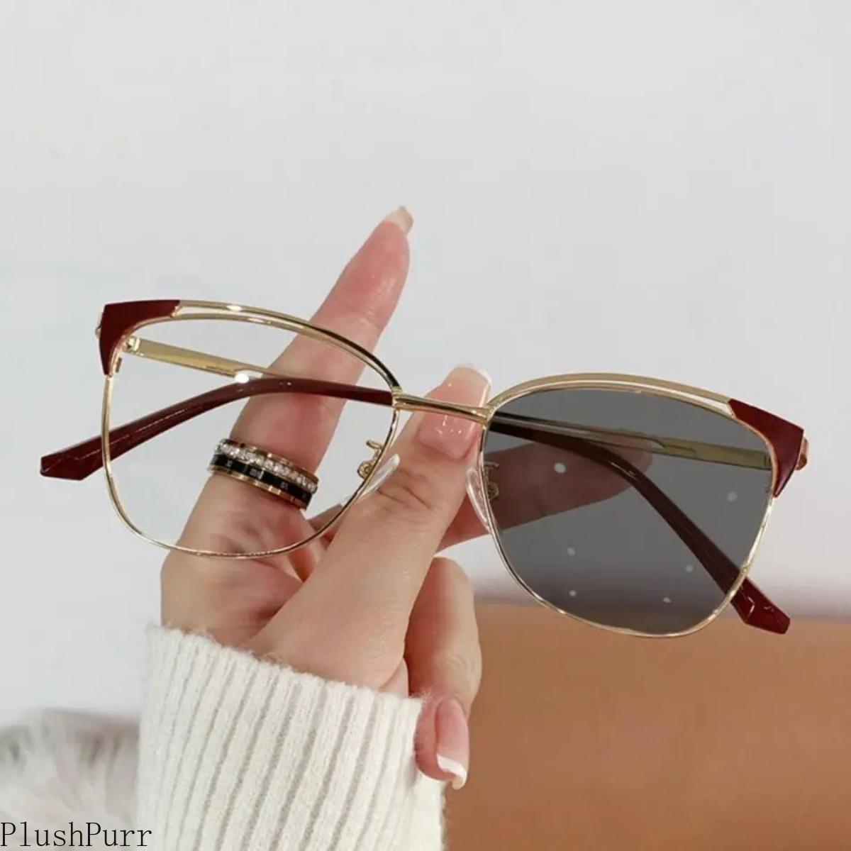 2026 New Arrival Unisex Retro Y2K Anti-Blue Light Glasses – Color-Changing Lightweight Frame for Office & Study, TikTokShopBlackFriday Summer