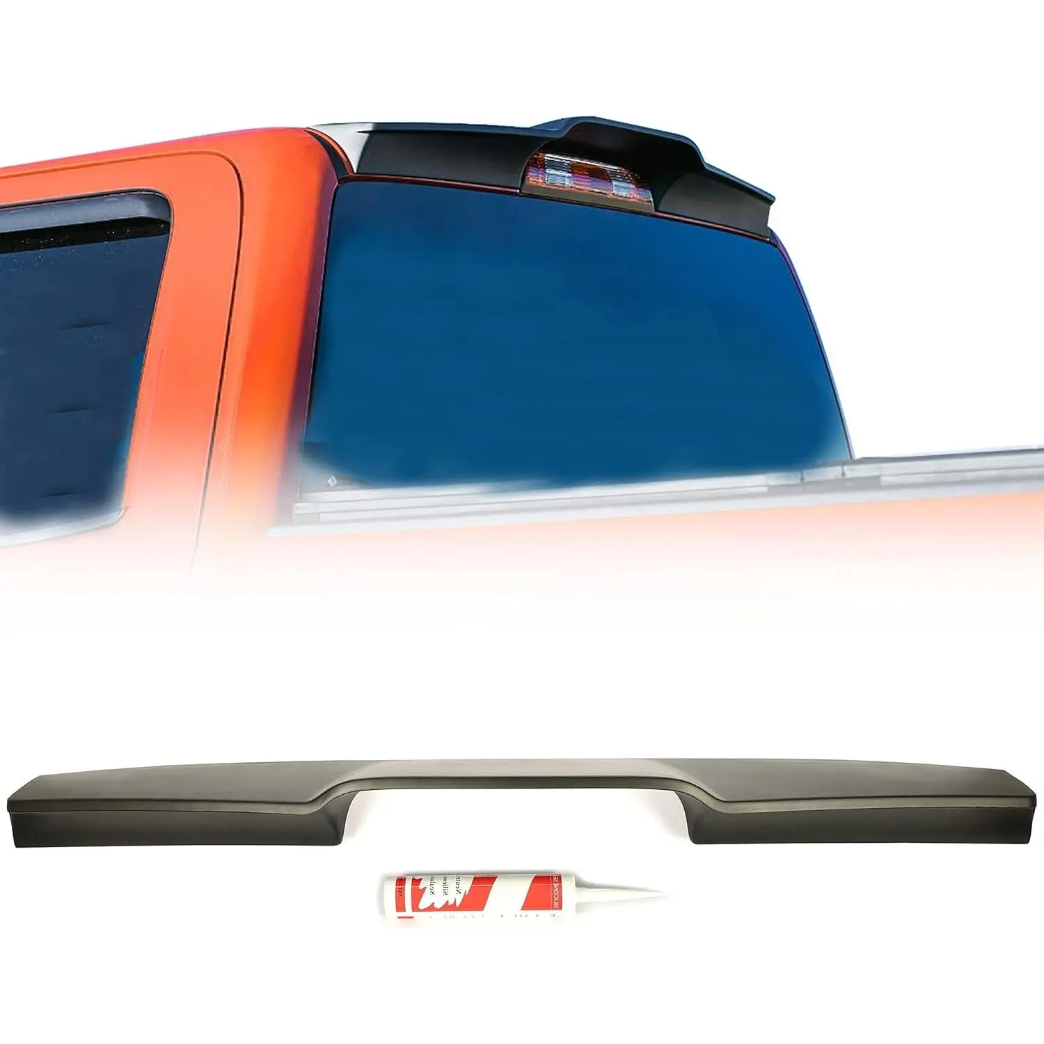 KQQIO Cab Spoiler Compatible With 2014-2019 Silverado & GMC Sierra 1500 2500 3500 Pickup Truck Spoiler Cab Roof Spoiler Wing Replace For 981579