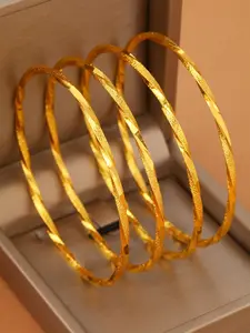 4pcs Fashionable Twist Rope Women's Bracelets, Perfect for Parties and Gifts, Daily Wear Jewelry, Stylish and Unique Accessories