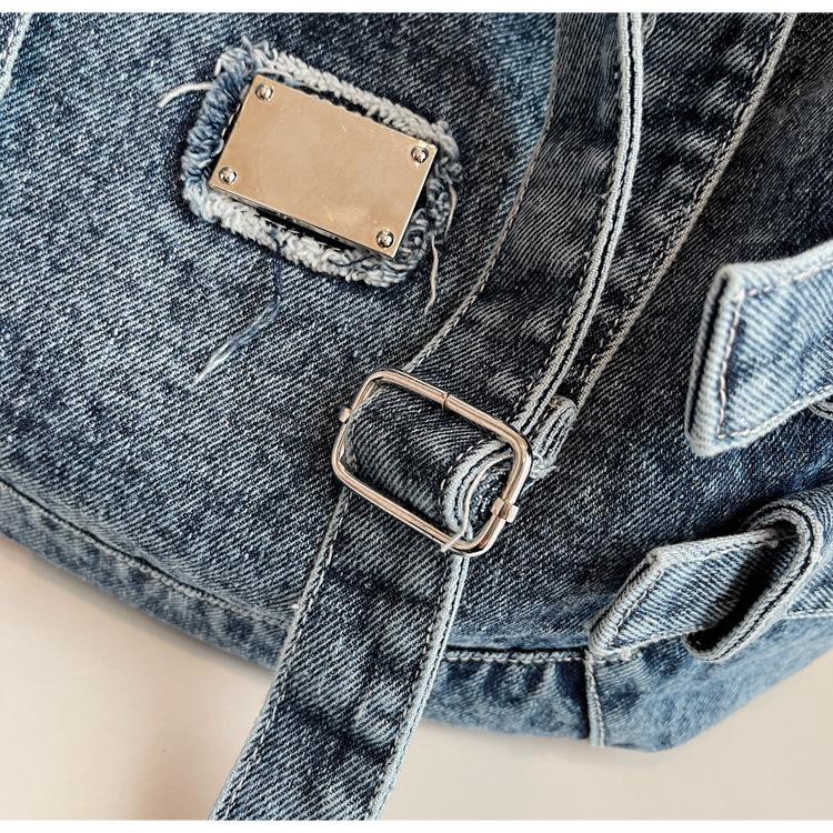 New Fashion Large Capacity Denim Crossbody Shoulder Bag for Women Casual Storage Bag Textured Casual and Versatile Coach Bag
