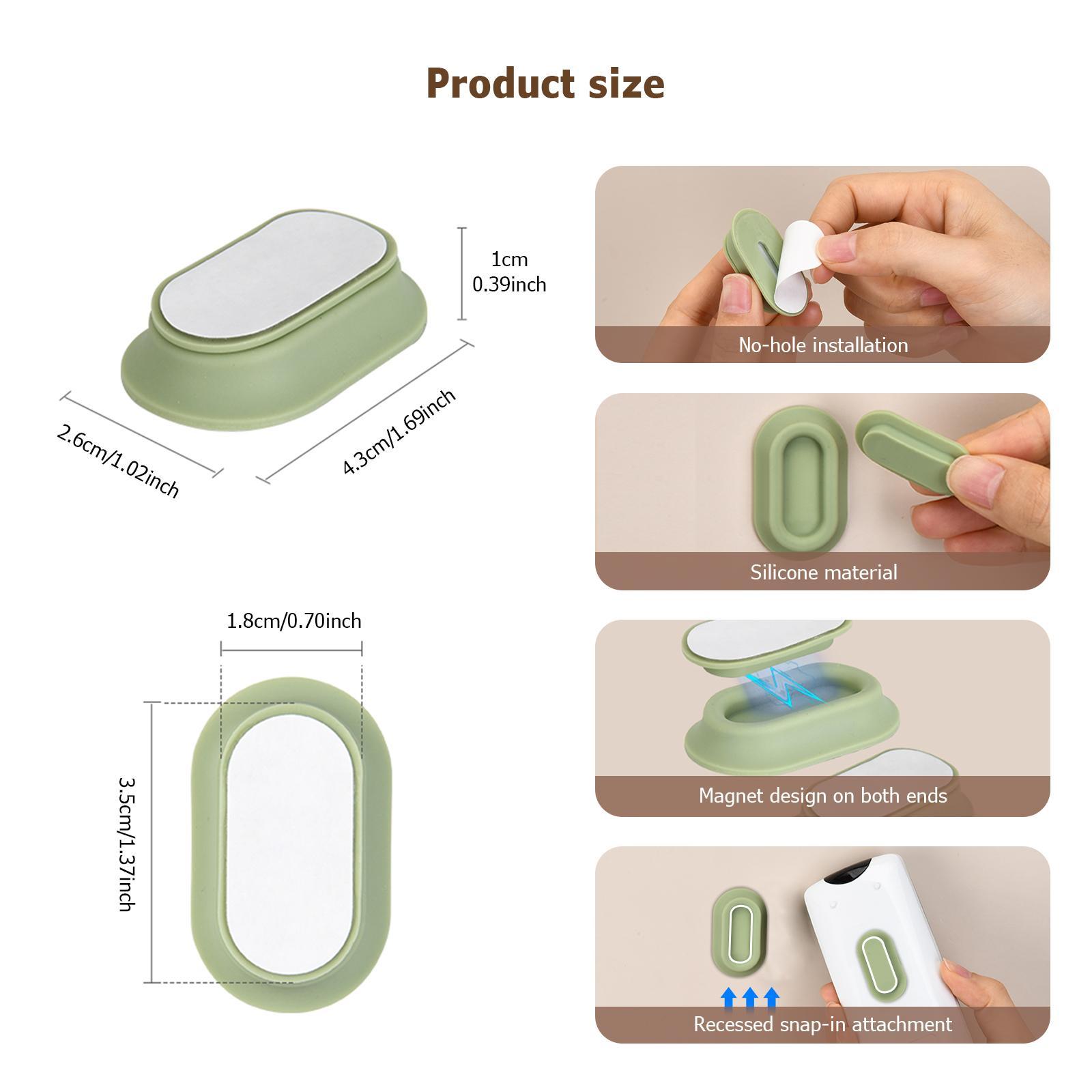 Magnetic Remote Control Holder, 2 Counts Self-adhesive Wall Mounted Remote Control Storage Bracket, Remote Control Holder for Remote Controls, Chargers, Organizer, Cell Phone Mount, Cellphone Car Holder, Magnetic Phone Mount Suction # TOP PICKS