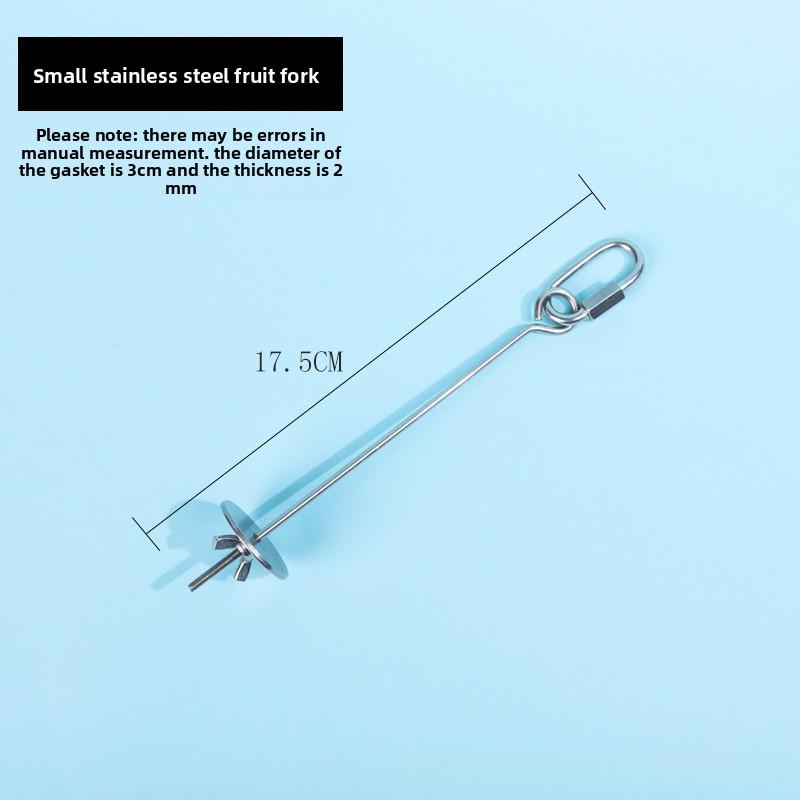 Parrot stainless steel fruit fork, corn and apple fork, pet bird supplies, hangable toy, bird feeder accessories