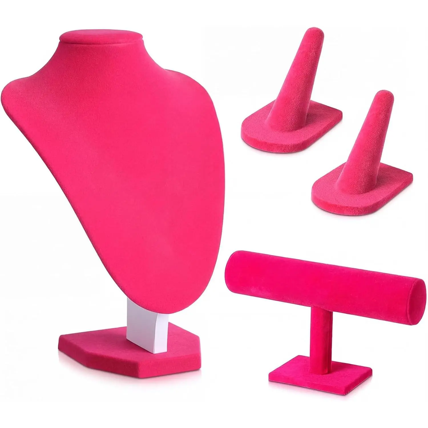 4 count   Display Set  Necklace Bust Holder Bracelet Organizer 2 Ring Finger  Holder