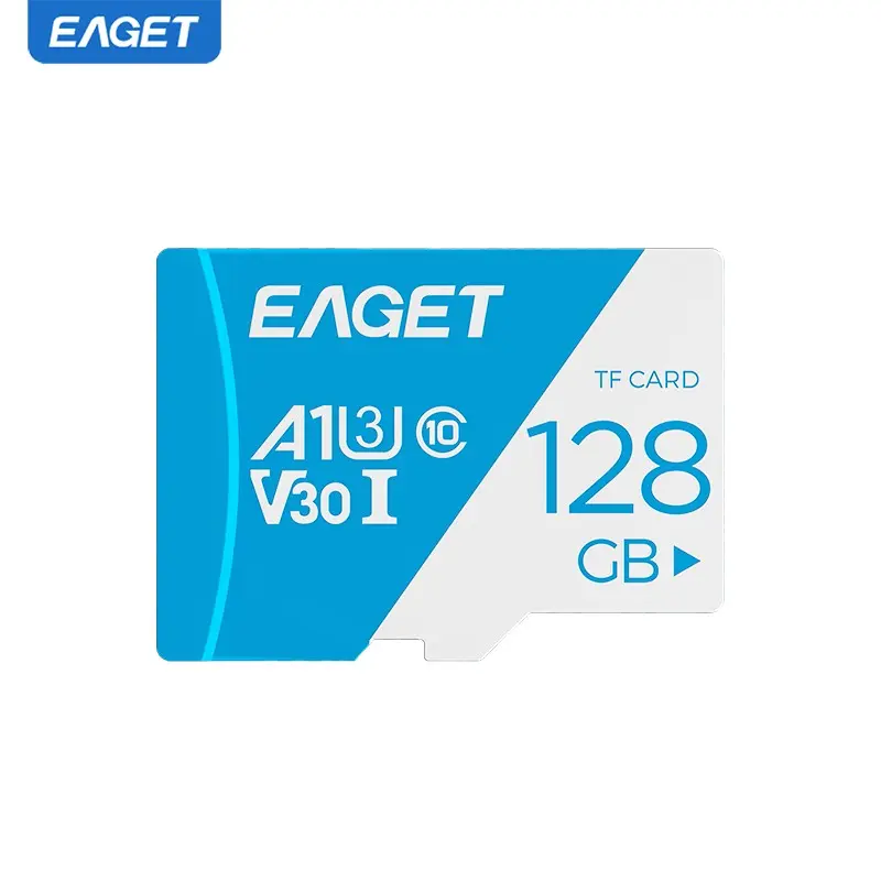 EAGET 128GB Micro SD TF Memory Card, Tf Sd Cards, UHS-I U3 V30 A1 Up to 100MB/s 4K FHD Continuous Recording Shockproof Temperature Resistant, For Drivers, Drone Photographers, Dash Cam Surveillance Camera Drone Action Camera Storage