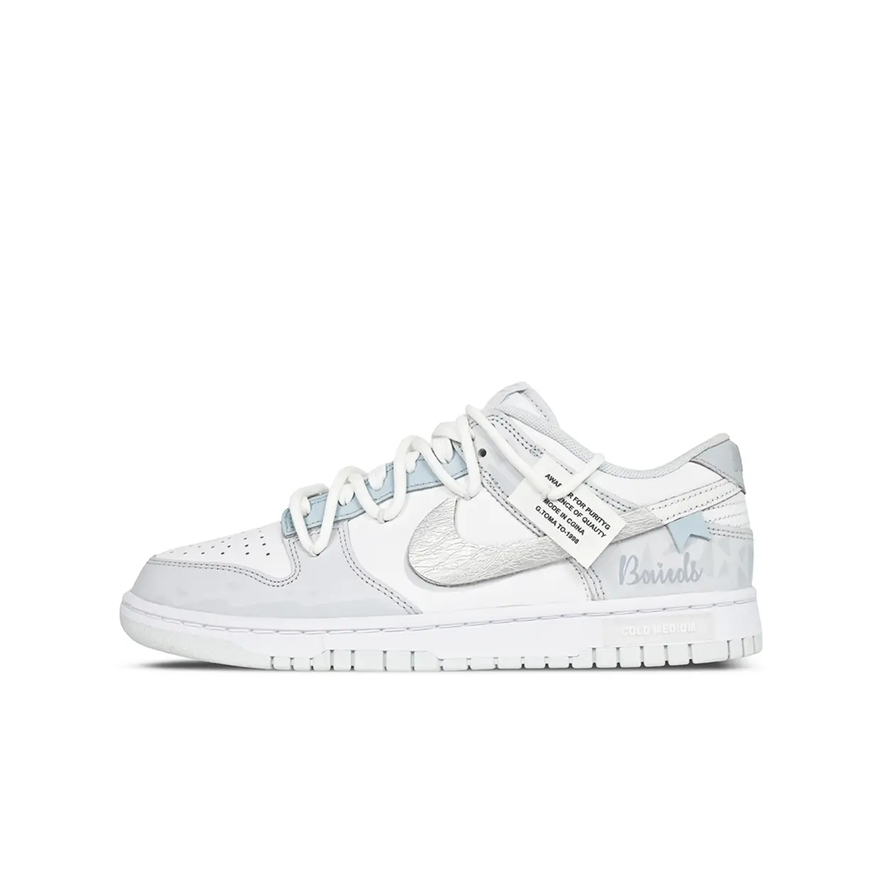 Nike Dunk Low Retro Custom Sneakers for Men and Women: Deconstructed Design, Cushioned, Non-Slip, Low-Top Verifiable, with credentials and supporting global authentication