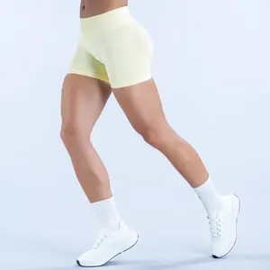 Df Seamless Scrunch Gym Shorts - High Performance Stretch Nylon Workout Shorts with Low Rise Ribbed Waistband