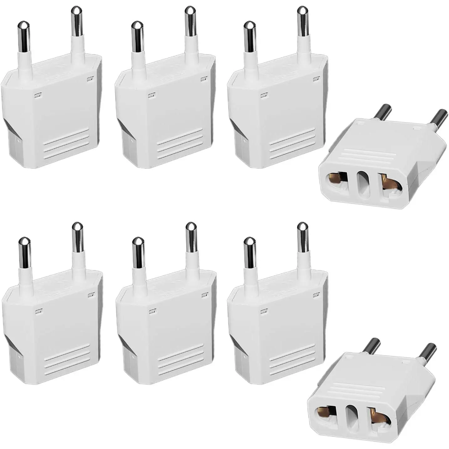 to  Plug Adapter - European Travel Plug Adapter,Type C Wall Plug Power Converter for ,White,8 Pack