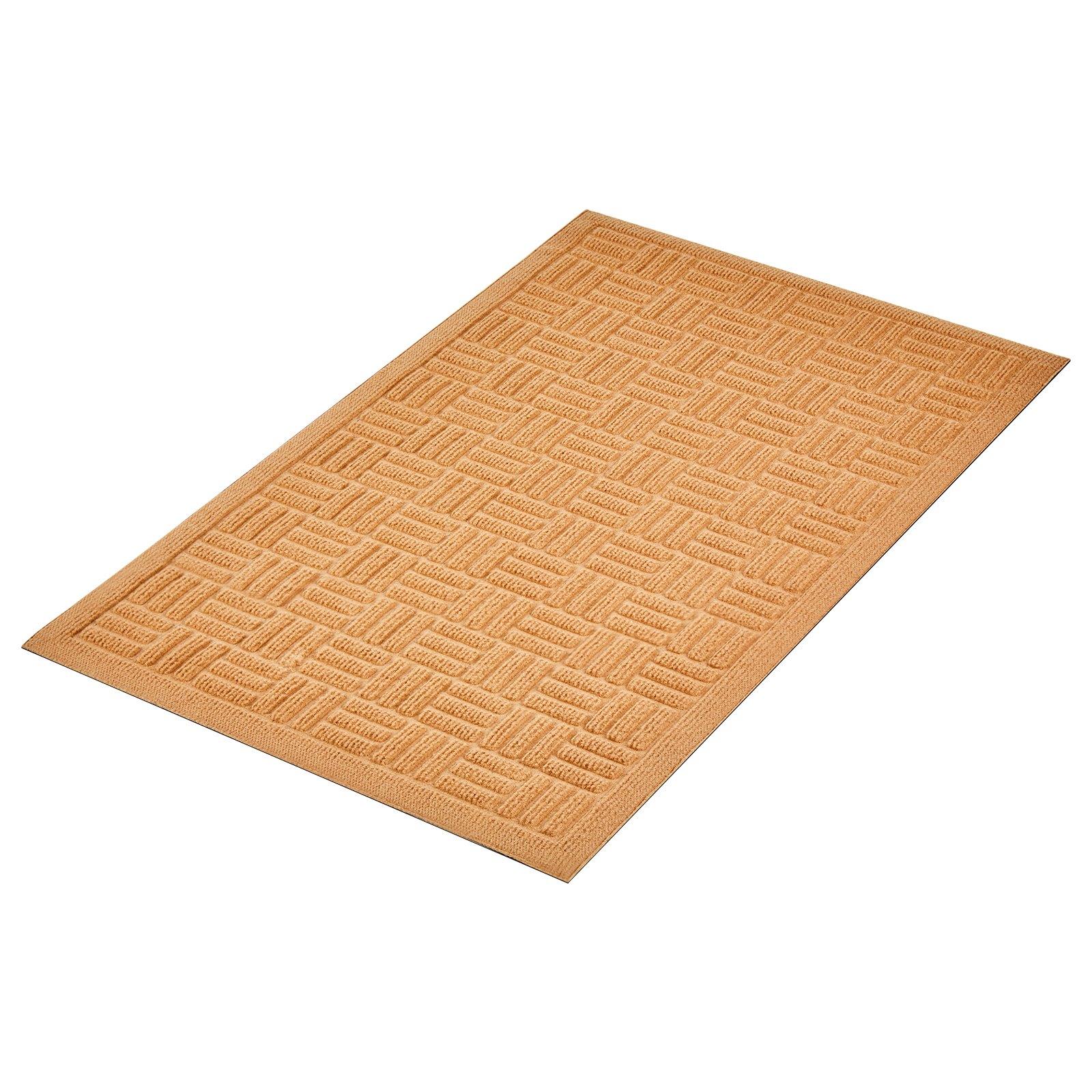 VEVOR Door Mat, 29.53 x 17.72 Inch, Front Door Mat Outside Entrance with Non-slip Rubber Backing, Dirt-Resistant & Absorbent, Easy to Clean, Low-Profile Doormat for for Entryway, Patio, Porch, Beige