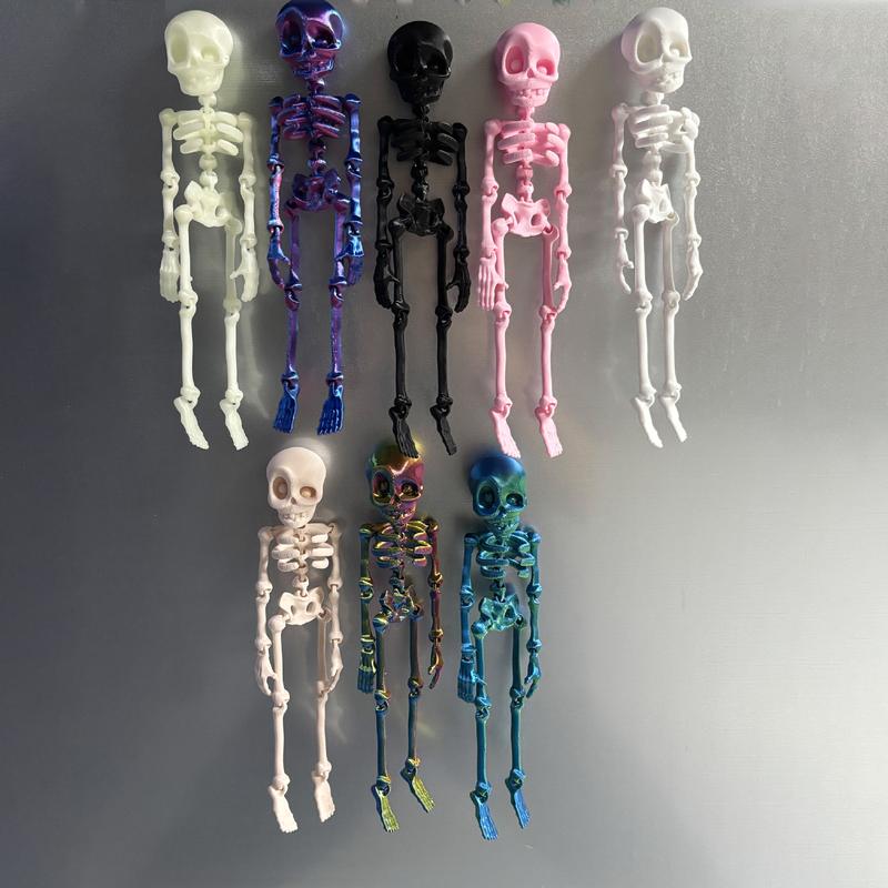 FuRise Magnetic Skeleton Action Figure – 3D Printed Art Toy, Movable Deformable Skeleton Figurine, Halloween Decor & Gift,Magnetic Skeleton Toy,FuRise 3D Printed Skeleton,Articulated Skeleton Action Figure