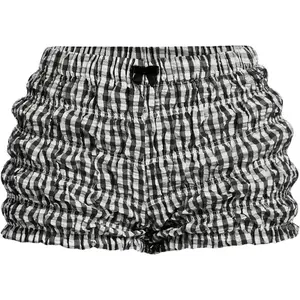 Women's Ruffle Shorts Plaid Y2k Lace Bloomers Elastic Waist Frill Bottoms Gingham Micro BoyshortsGift.