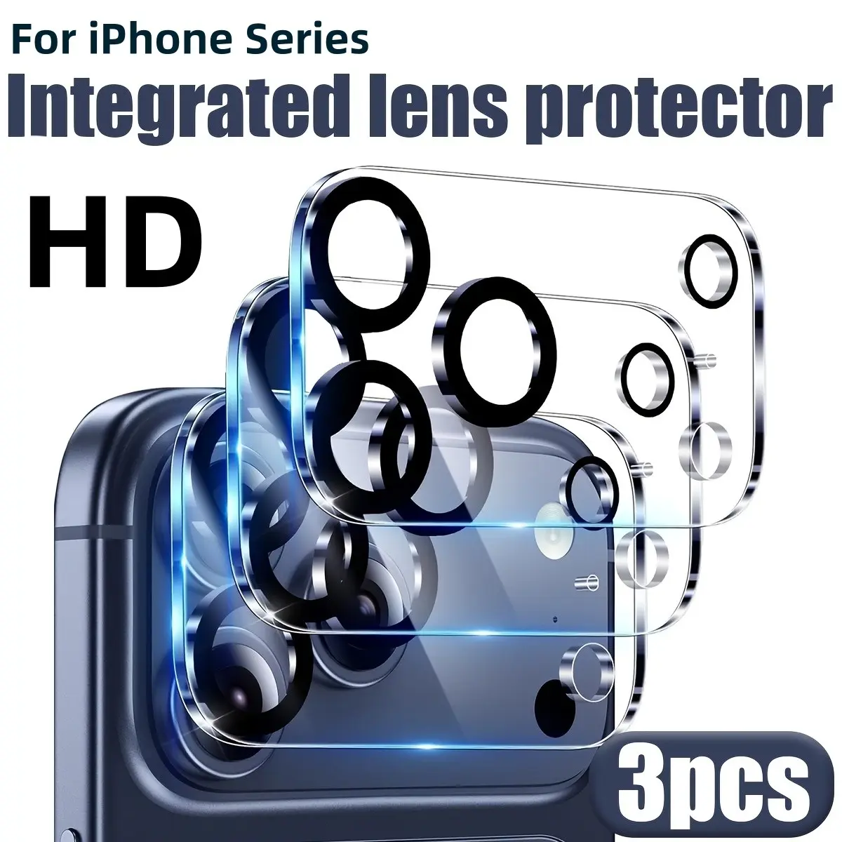 3pcs Camera Lens Protector For iPhone 17 Air/17 Pro Max/17/16/15/14/13/12/11/Pro/Pro Max/Plus/Mini/16e,Protective Full Coverage,9H Hardness,Scratch&Impact Resistant,Precise Fit Lens Protection,Easy to Install,Durable Protector,Accessories, Cellphone