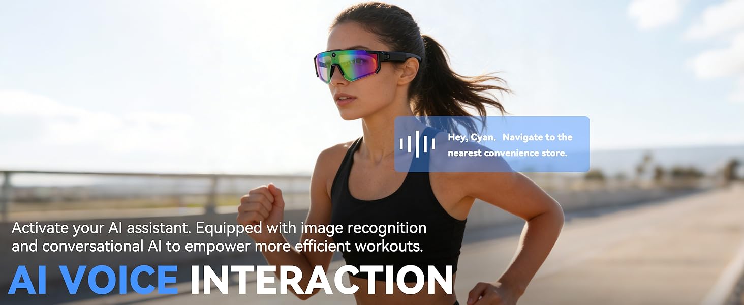 AI Smart Glasses with Camera 4K - Polarized Sunglasses with Camera, UV400 Lens, ChatGPT Enabled, EIS Stabilization, Dual Mic Noise Canceling, IP54 for Cycling Hiking fathersdaygift AI Smart Glasses with Camera 4K - Polarized Sunglasses with Camera, UV400 Lens, ChatGPT Enabled, EIS Stabilization, Dual Mic Noise Canceling, IP54 for Cycling Hiking fathersdaygift