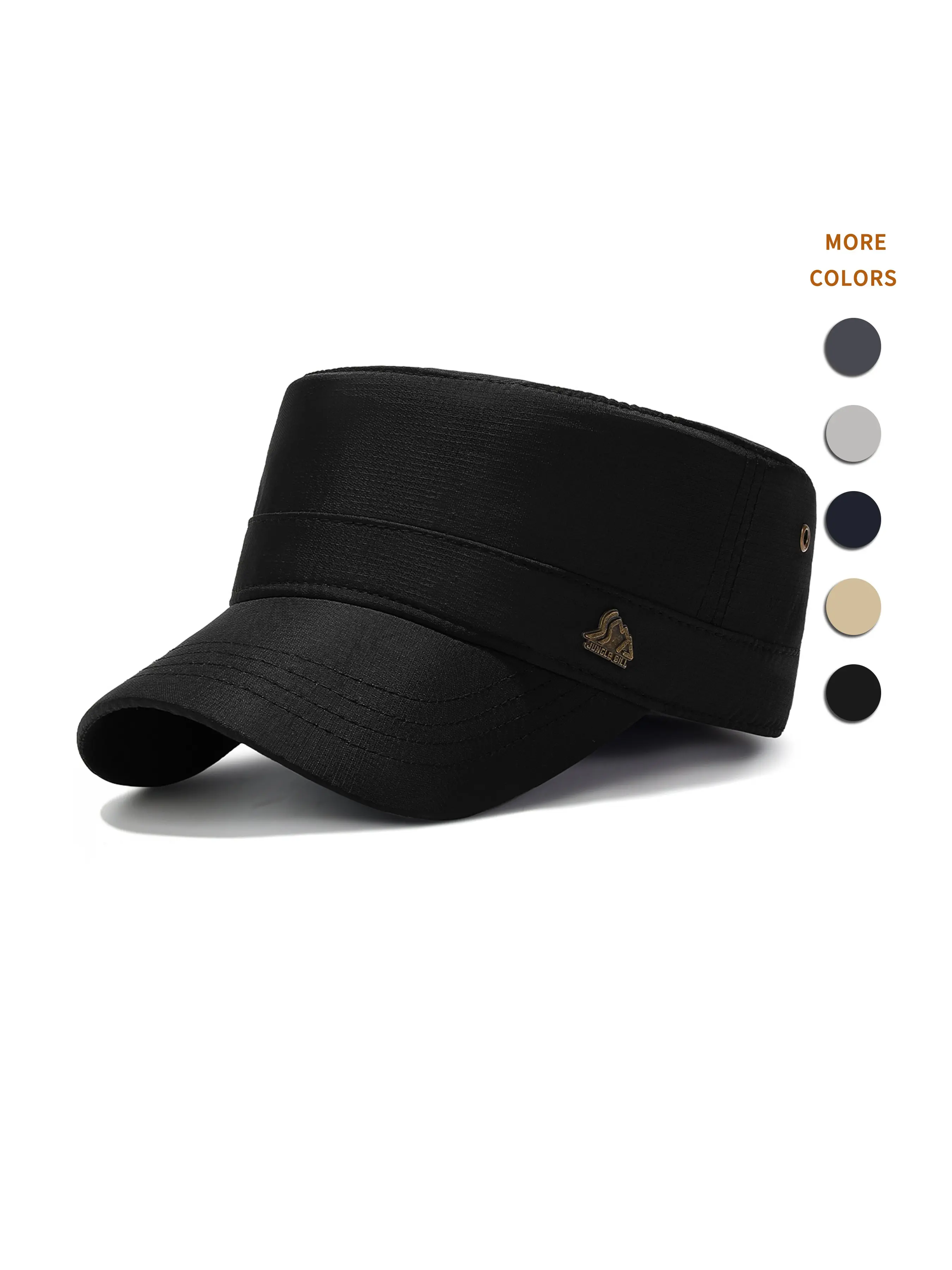 Unisex Flat Brim Hat, Breathable Adjustable Design, Sun Protection for Travel & Outdoor Activities, Versatile Daily Wear Accessory