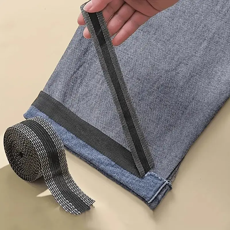 1pc Iron On Hem Tape Double Sided Adhesive Hemming Tape For Pants Polyester Hemming Tape Hem Clothing Tape Sew On Fabric Tape For Clothes Trousers Jeans T-Shirt Curtains
