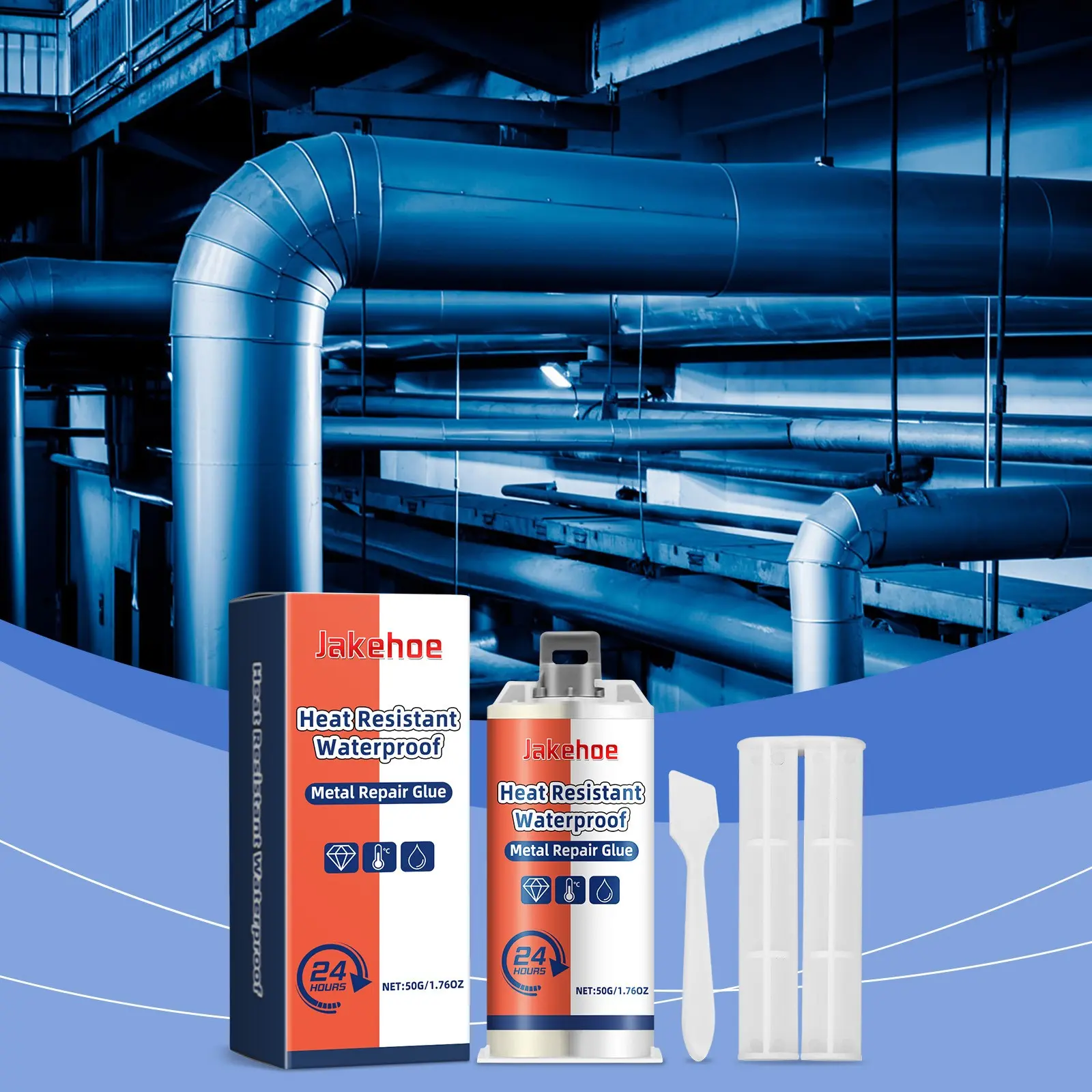 Metal Repair Glue, Casting Adhesive, Stainless Steel Copper Aluminum Ab Glue, Metal Cast Iron Sealant, Waterproof Fixative