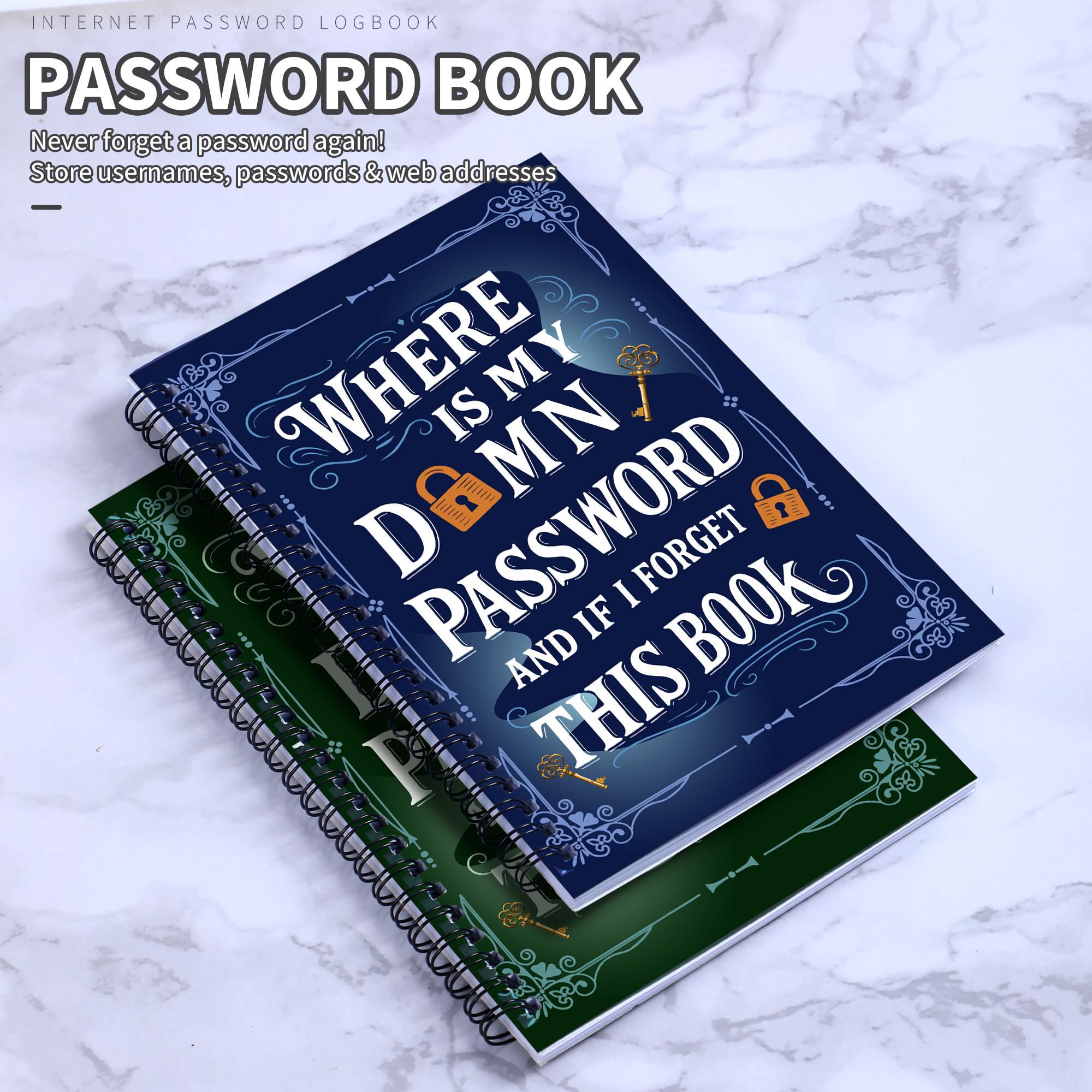 1pc Simple Password Book, Minimalist Advanced Address Password Manager With Website Password Quick Access Username And Password Storage Perfect For Home Office Internet Computer Logins, Great Holiday Gifts