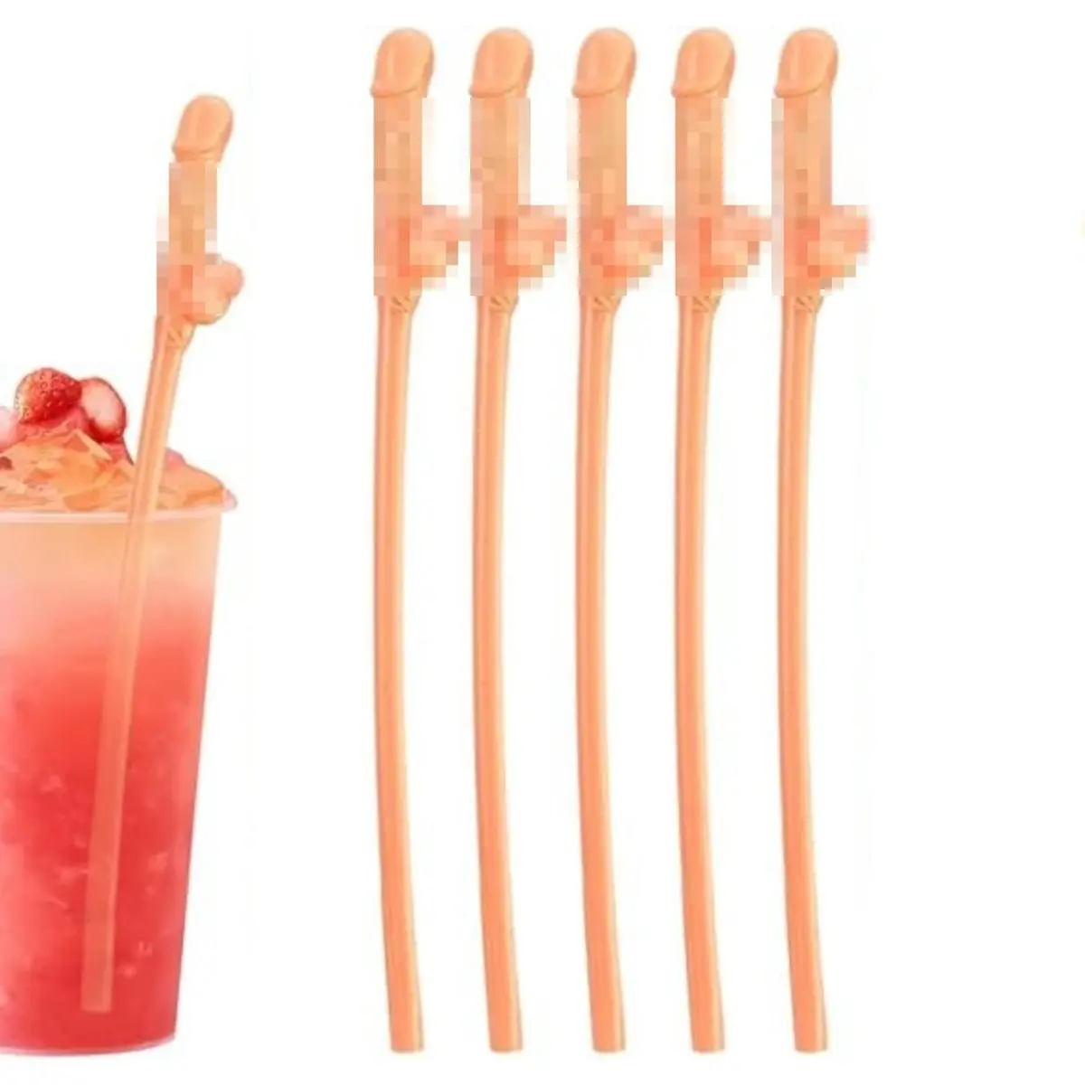 5PCS Bachelorette Drinking Straws Novelty Drinking Straws Naughty Hen Party Decorations, Reusable Naughty Straw for Bridal Shower Games Bride Tribe Parties Favor