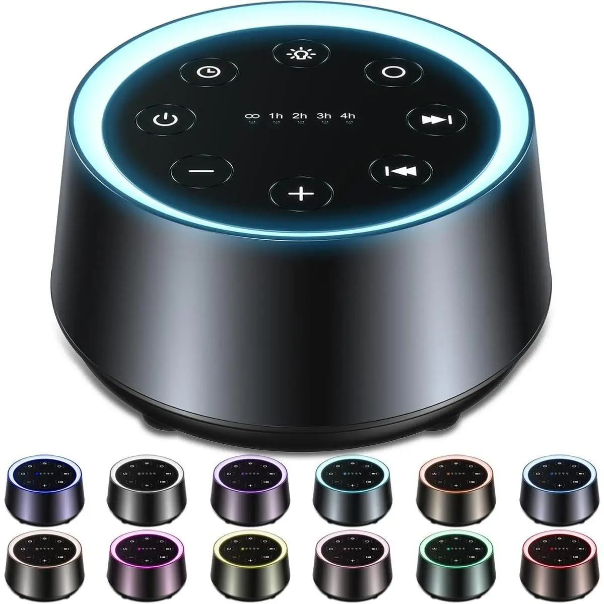 Sleep Sound Machine White Noise Machines with 30 Soothing Sounds 12 Adjustable Night Light 10 Brightness Adjustment 32 Volume Levels 5 Timers and Memory Function for Home Travel Office