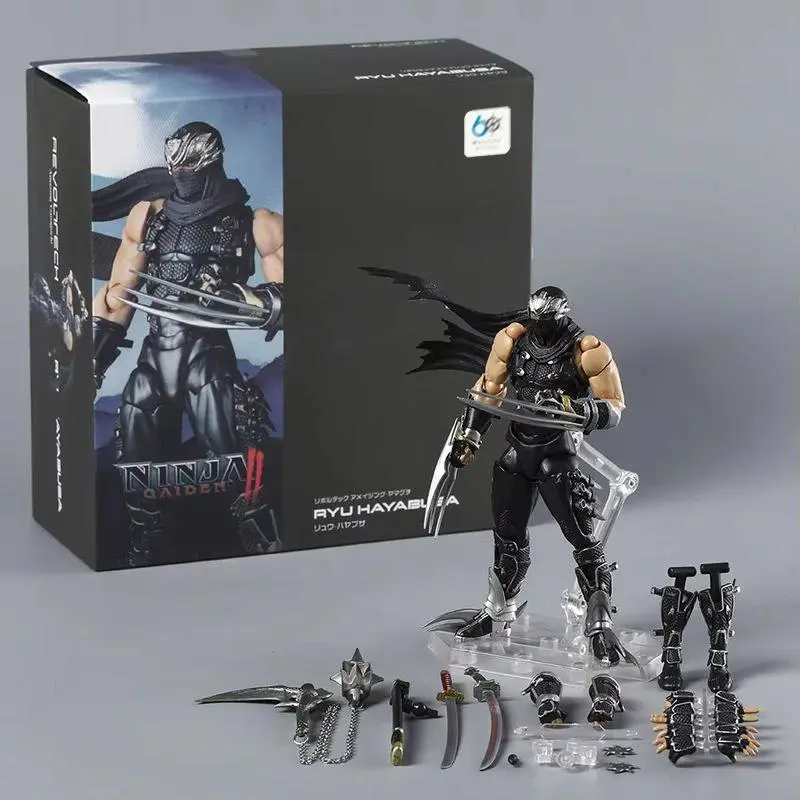 Revoltech Yamaguchi Ninja Gaiden Ryu Hayabusa 1/12 Scale Articulated Action Figure With Bonus Collectible Model For Game Fans