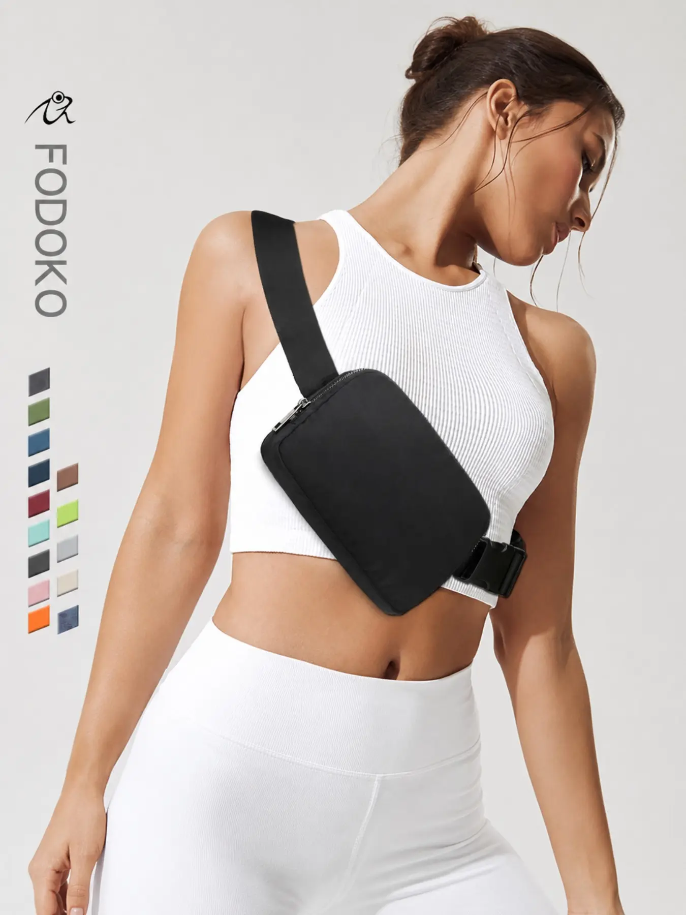 Lulu Nylon Waterproof Chest Bag, Unisex Multifunctional Crossbody Waist Pack, Versatile Sports Belt Bag, Fashionable Everyday Accessory