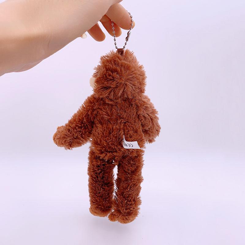 20cm Cute Little Monkey Pendant Plush Plushies Doll Bag Pendant Soft Stuffed Backpack Keychain