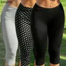 Y2K High-Waisted Stretchy High Rise Side Split Hem Capri Pants, Bodycon Stretch Tight Fit, Cropped Pants for Casual Daily, Everyday & Beachwear, Versatile Trousers Bottoms