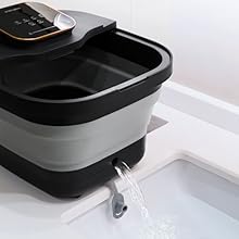 Collapsible Foot Spa Bath with Heat and Massage Roller, Bubble, Temperature Control, Remote Control, Foot Pedicure Kit, Pedicure Foot Spa