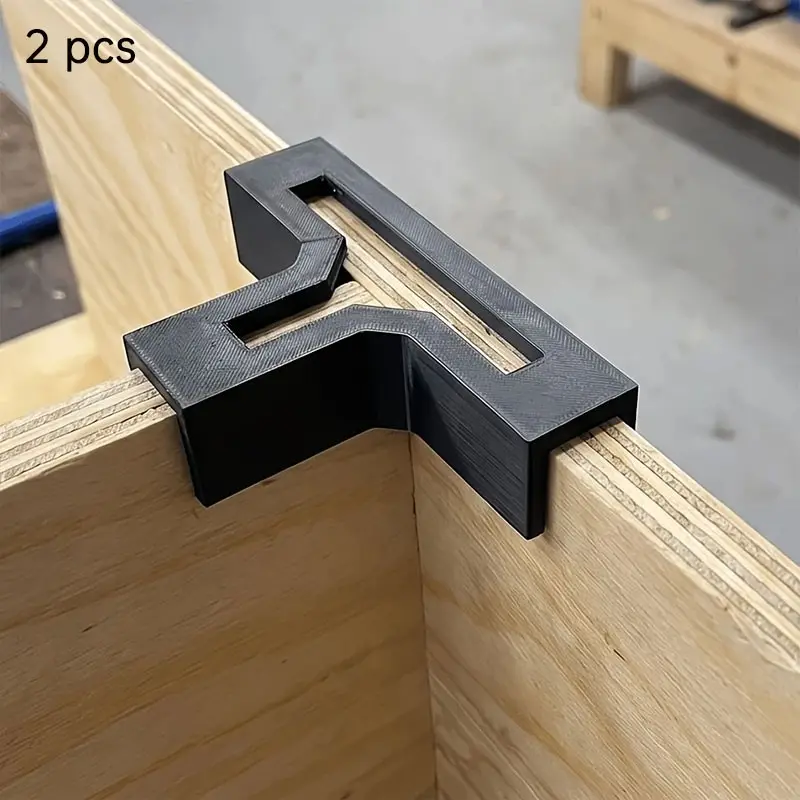 2-Pack T-Shape Wood Connector Double Brackets, Thickened 90-Degree Right Angle Fixing, Solid Wood Furniture Reinforcement, Easy Installation, Durable