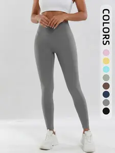 Women's Solid Color Workout Leggings, Breathable & Comfortable Yoga Pants for Gym & Workout, Sports Stretchy Leggings, Breathable Fitness Leggings, Skinny Yoga Bottoms, Yoga Activewear, High Waists Leggings