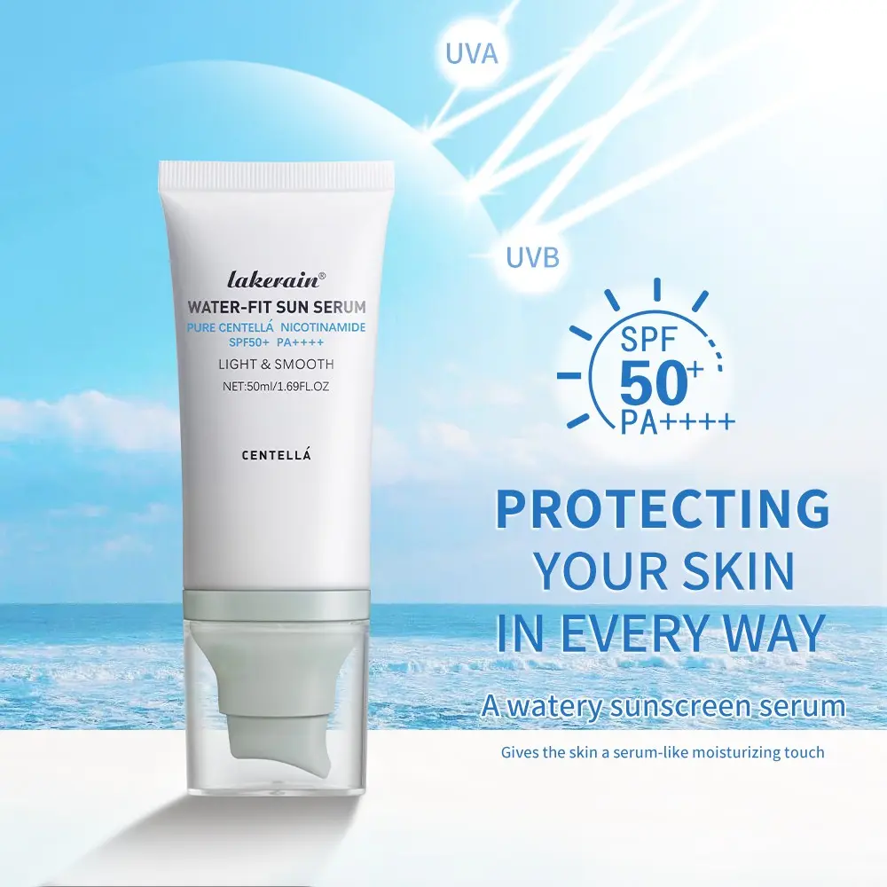 SPF50+ Centella Asiatica Sunscreen Moisturizing Serum, Lightweight & Smooth, Soothes Skin, All-Season Use, Perfect for Daily Commute and Outdoor Activities
