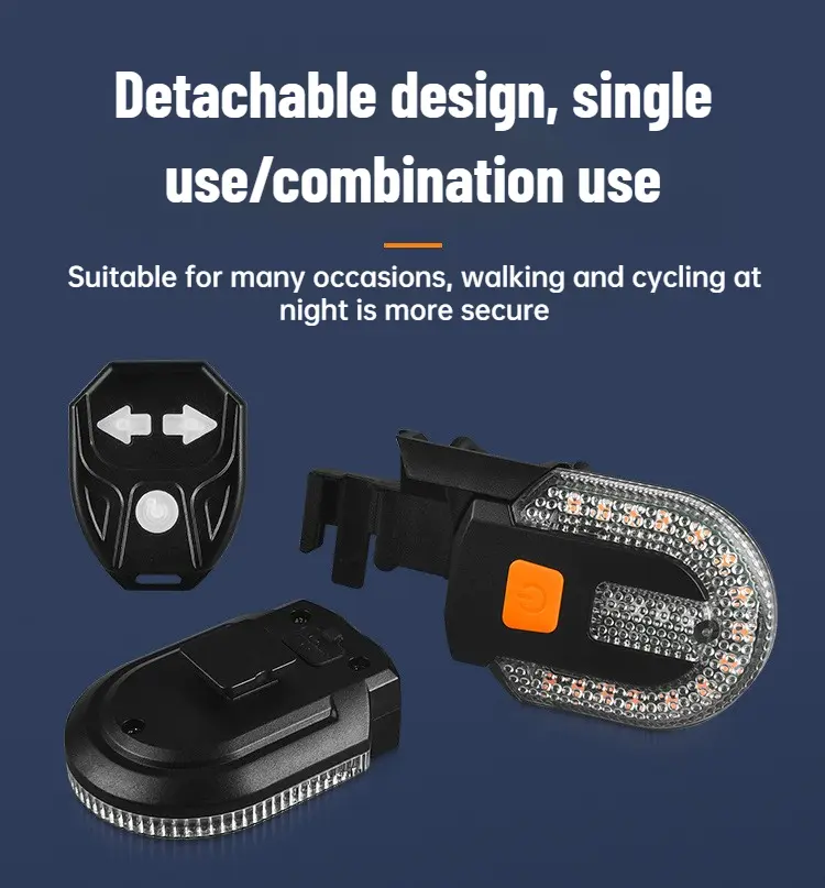 1825 Bicycle Turn Signals with Alarm - USB Charging Controller, Split/Integrated Rear Tail Light, 5 Modes, Waterproof Strobe, Front/Rear Mountable, Portable Bikes Lights & Reflectors 1825 Bicycle Turn Signals with Alarm - USB Charging Controller, Split/Integrated Rear Tail Light, 5 Modes, Waterproof Strobe, Front/Rear Mountable, Portable Bikes Lights & Reflectors
