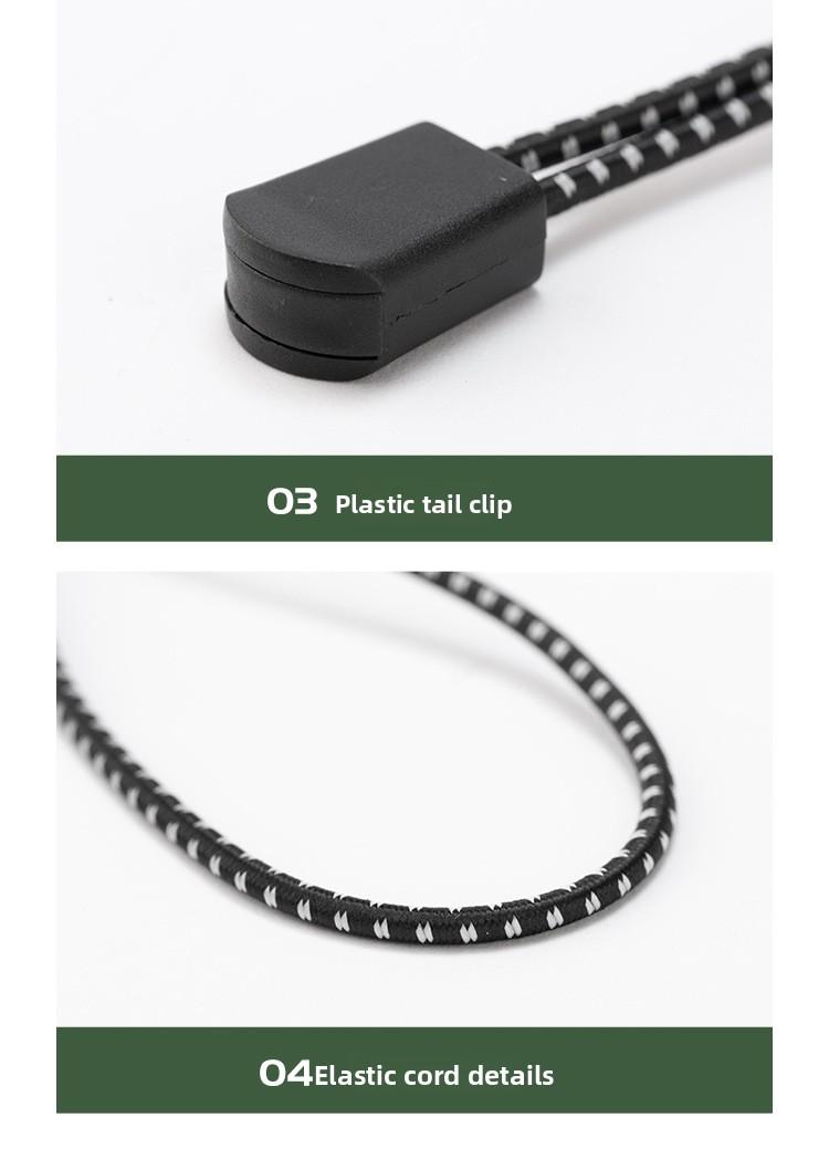 Outdoor mountaineering bag buckle Mountaineering pole rope buckle fixed buckle Elastic rope binding buckle Elastic rope Backpack external buckle