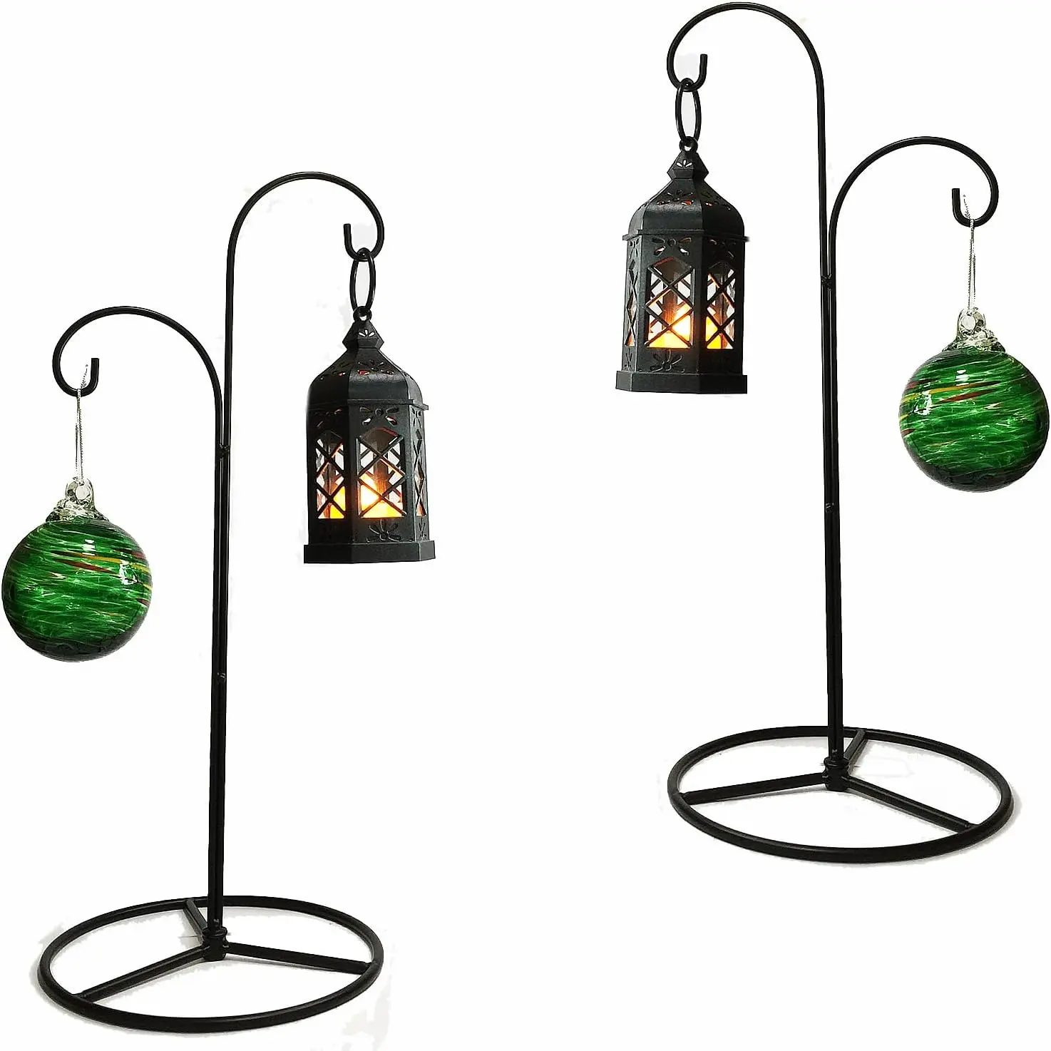 Ornament Display Stand Tall, 2 Pack  Ornament Holder with Hook Hanger for Christmas Halloween Decoration, Glass  Ball, Party Wedding Decor
