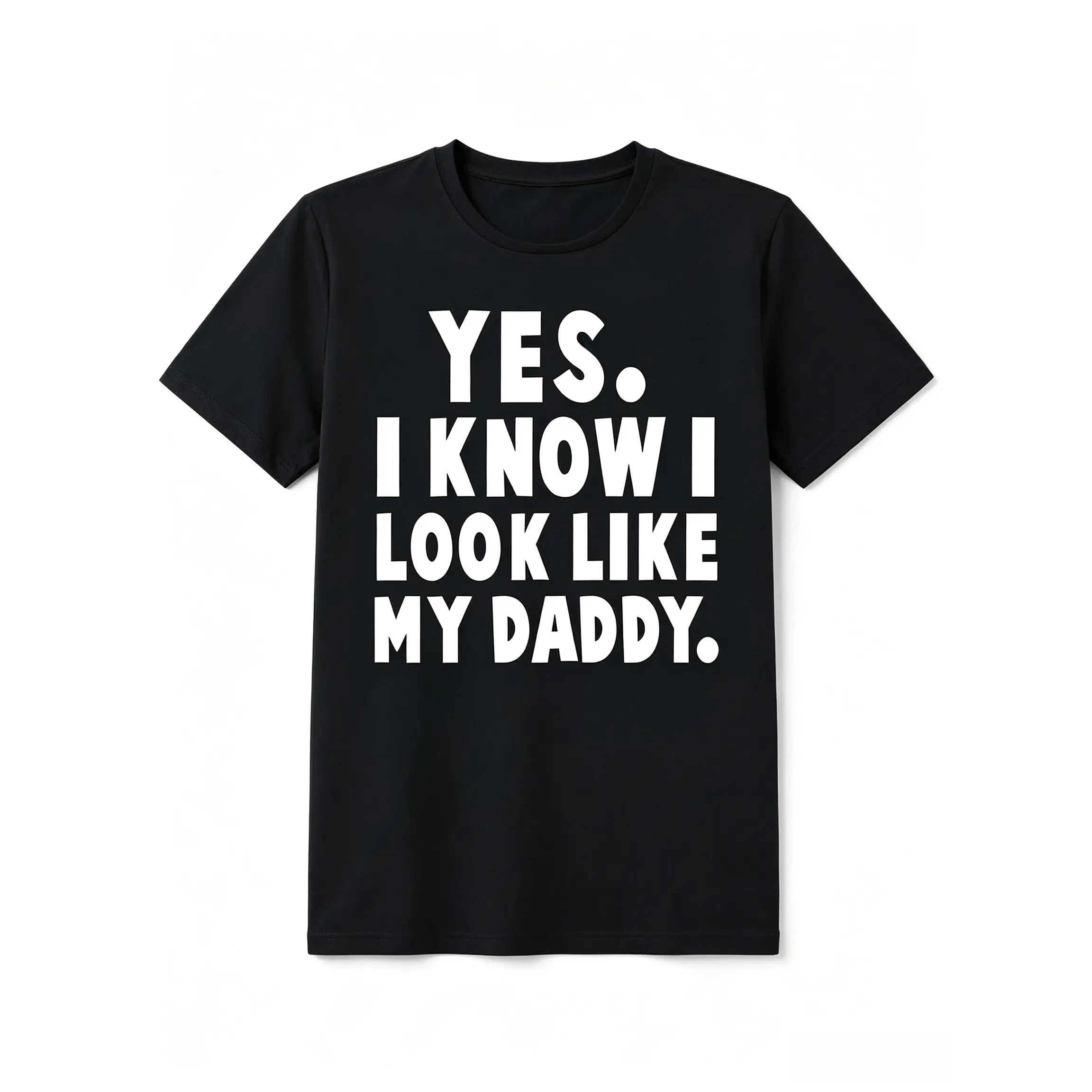 Unisex "I Look Like My Daddy" Graphic T-Shirt, Funny Short-Sleeve Tee in Soft Garment-Dyed Cotton, Relaxed Fit, S, Digital Print