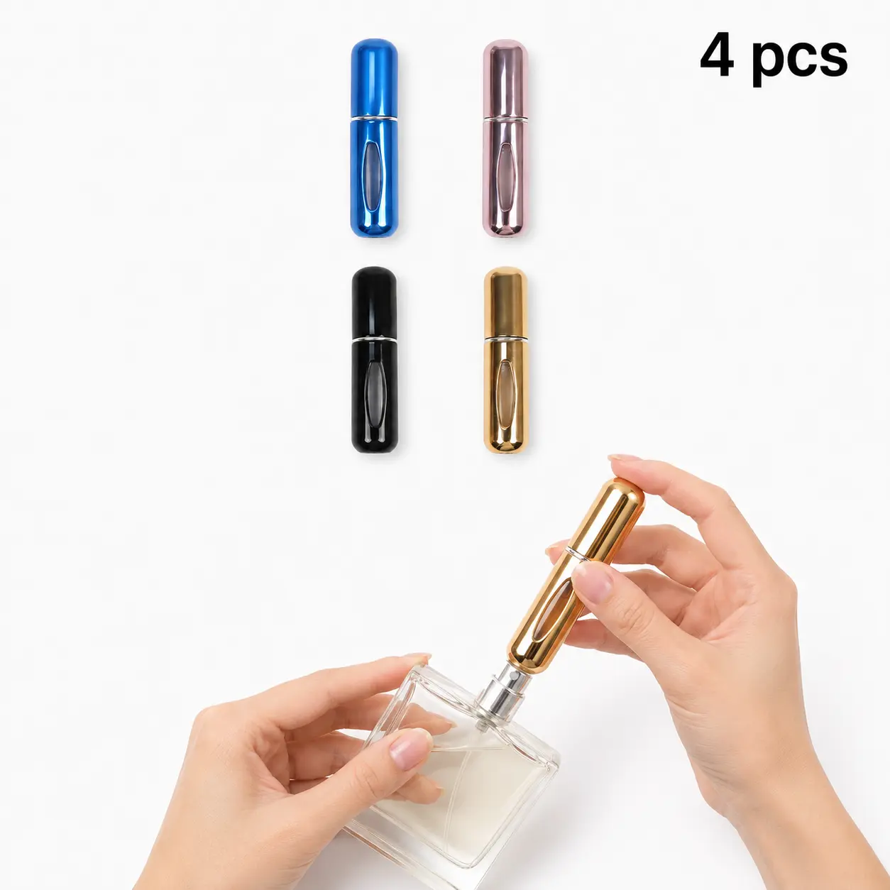5ml Random Color Refillable Mini Perfume Spray Bottle, Lightweight Compact Travel Pocket Container