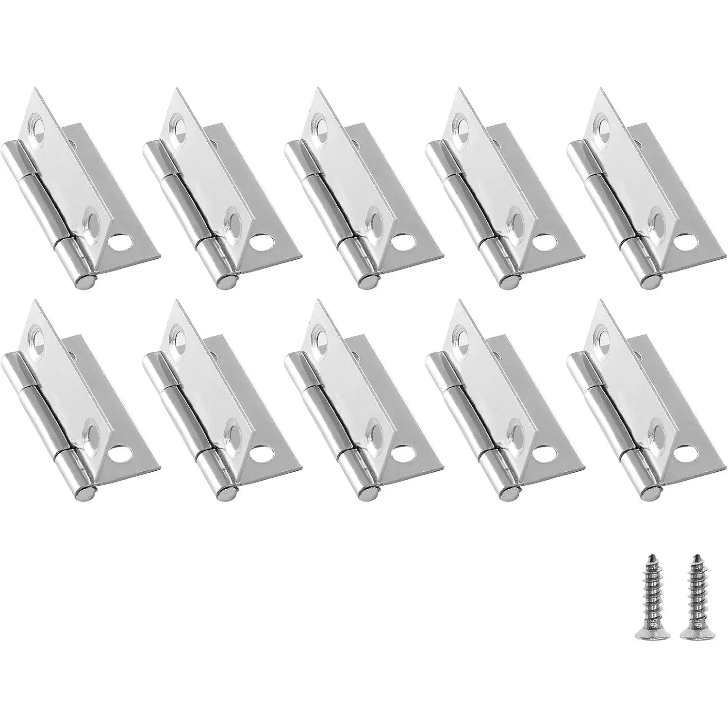 1.5 Inch  Hinge, Stainless Steel Small Hinges, 10 Pack | Folding  Hinges, Cabinet Mini Hinges, Small Box Hinges, Door Hinge Rectangle