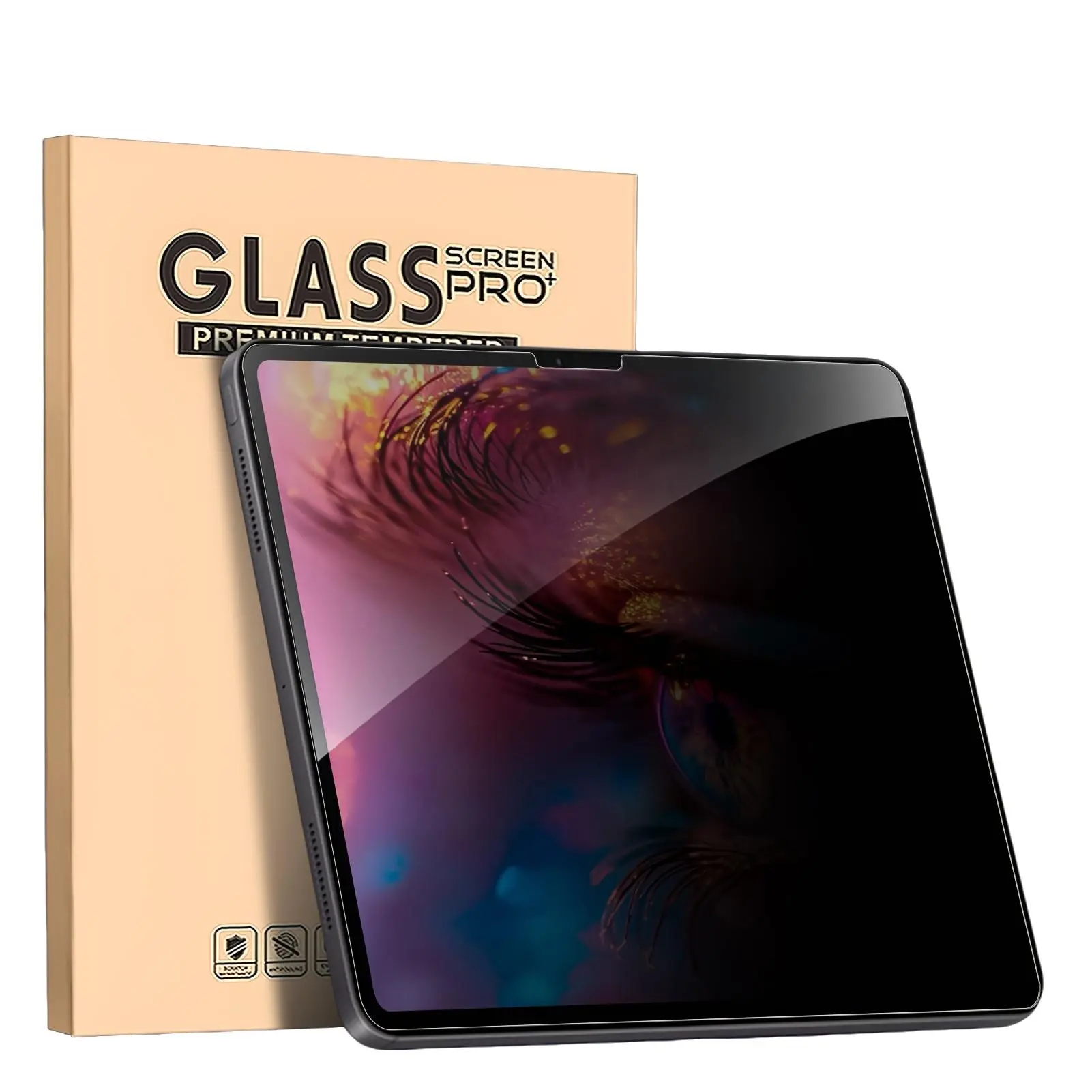 iPad 11th Gen Privacy Screen Protector (a16), Anti-Spy Tempered Glass, Touchscreen Responsive, Bubble-Free, Compatible with Cases, 1 Unit