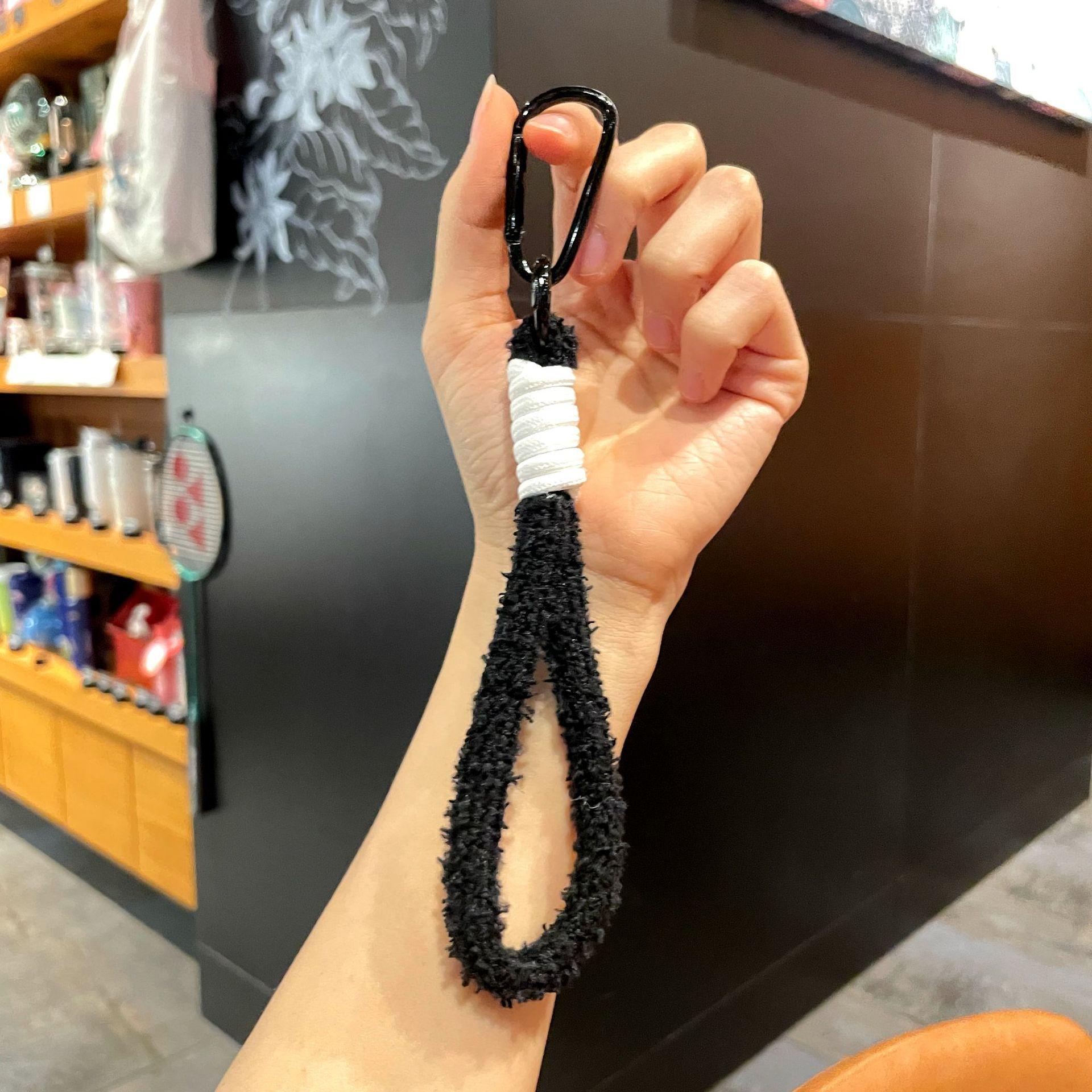 Stuffed braided lanyard key ring colorful small fresh mobile phone lanyard bag key pendant practical mobile phone chain