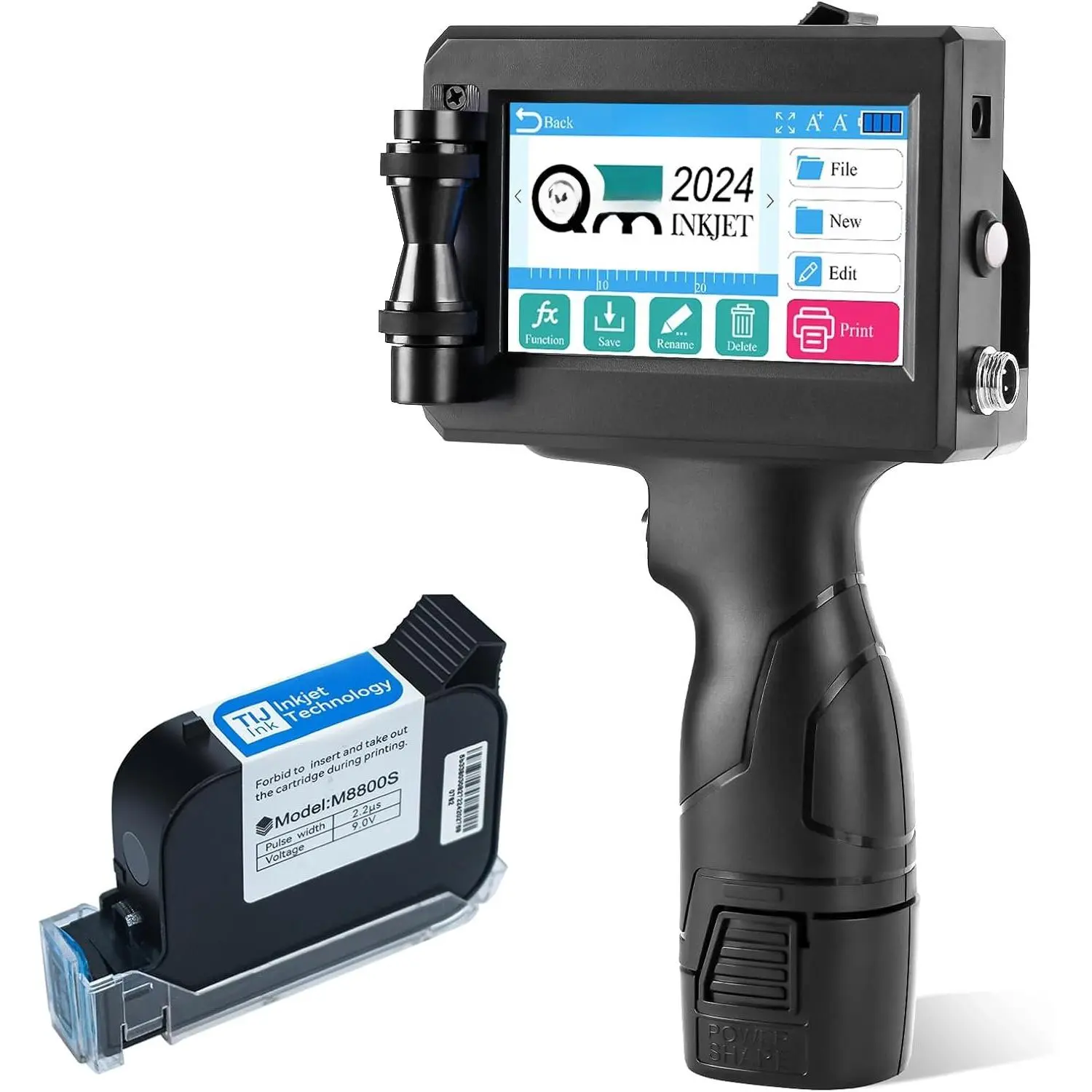C10 Handheld Inkjet Printer  with  -Drying Ink  for Text QRCode Barcode Batch Number Label Image Expiry Date Portable Printer for Any Surface (Non-encrypted)