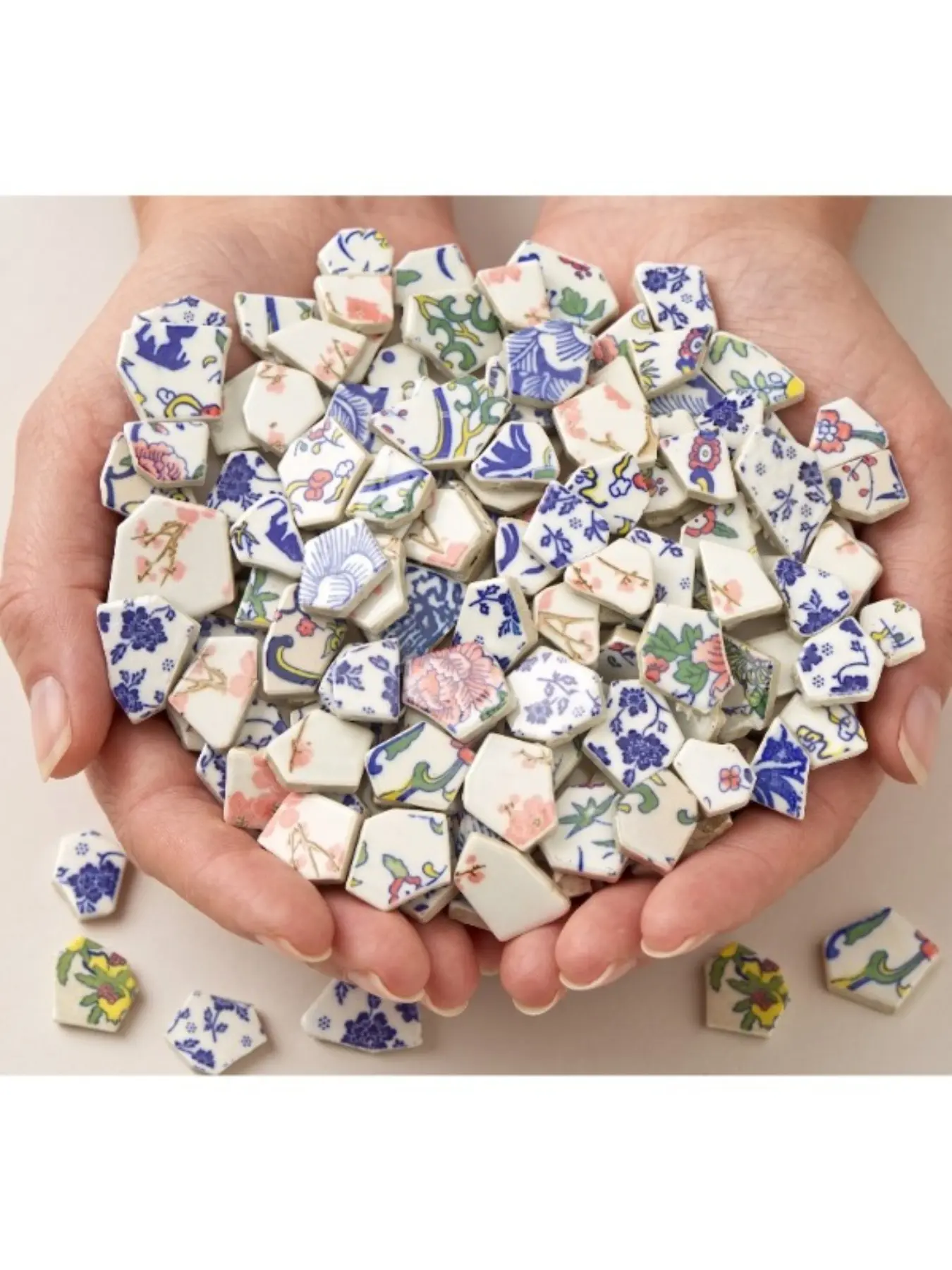 200g Premium Ceramic Mosaic Tiles, Assorted Irregular Glazed Porcelain Pieces, Colorful Loose Mosaic Fragments for DIY Art Making, Craft Supplies, Resin Projects, Home Decor, Garden Decoration & Handmade Gifts