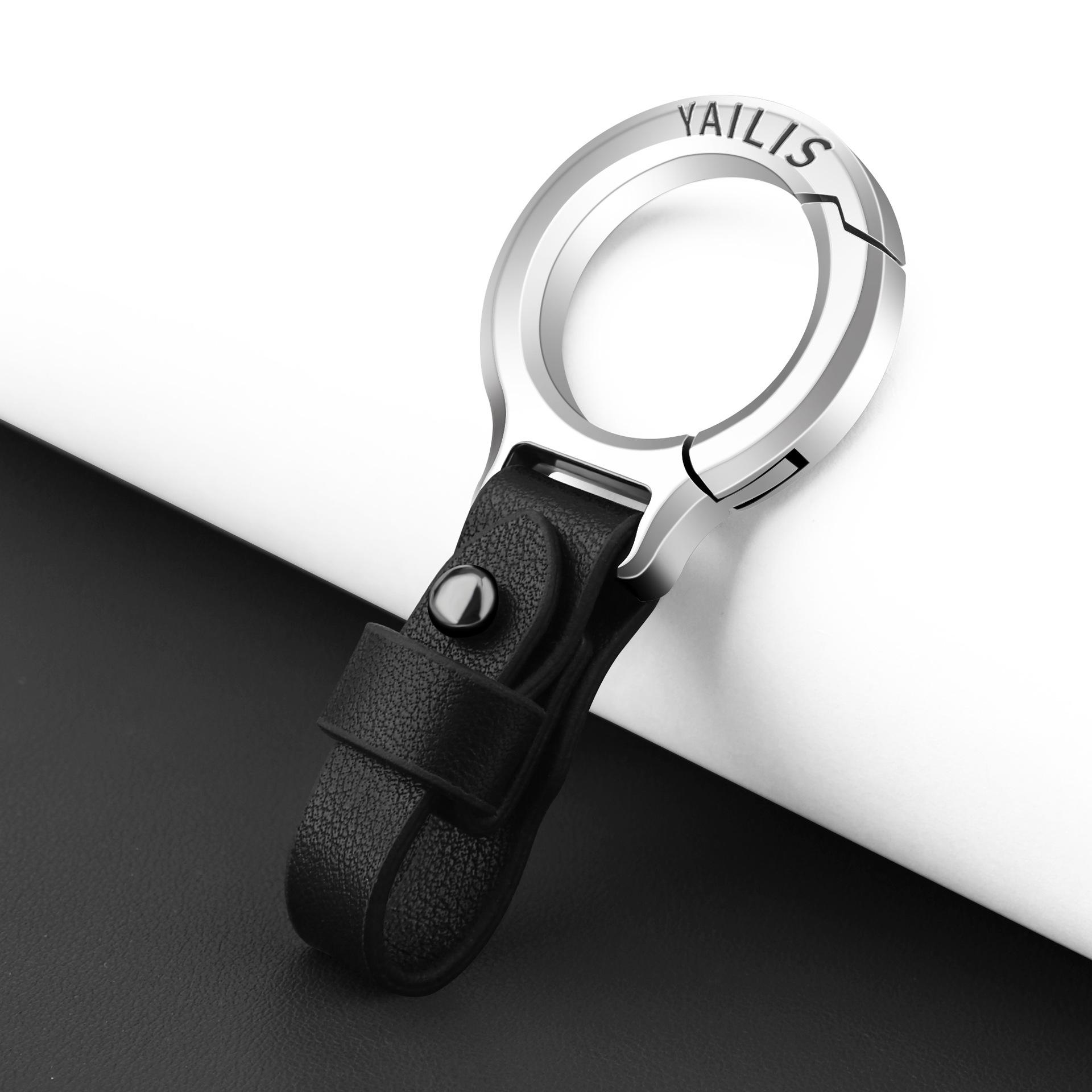 Men's Car Keychain Keyring – Zinc Alloy Lock Keychain, Waist Loop Ring