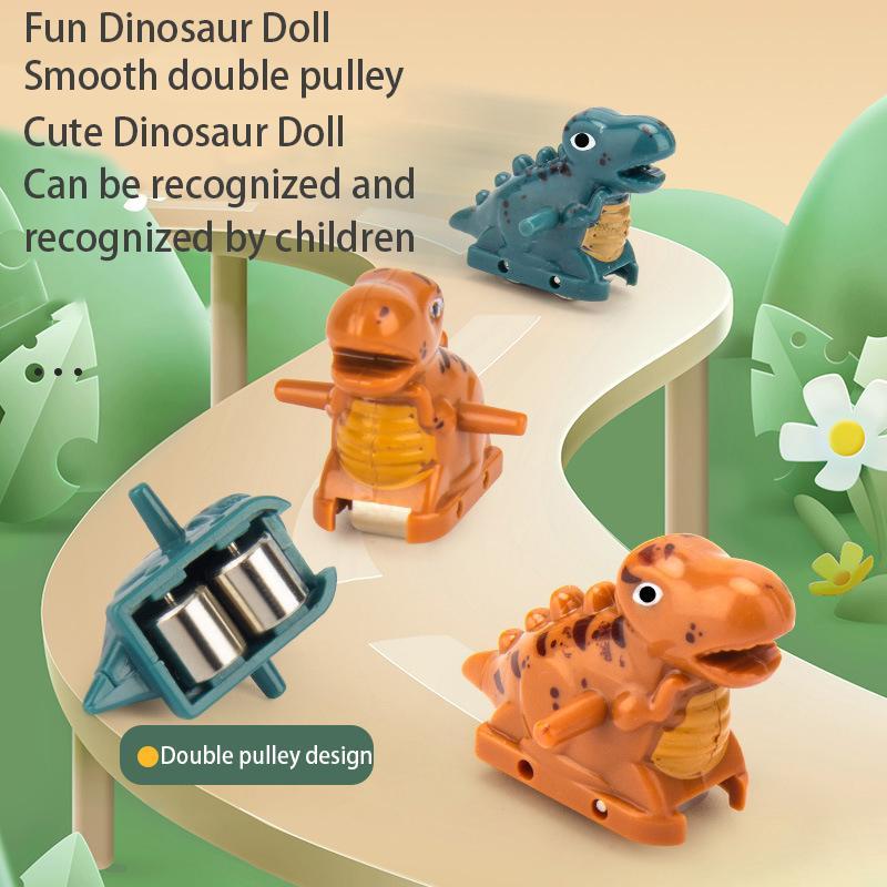 Dinosaur Climbing Stairs Track Slide Toy, Electric Dinosaur Stairs Climbing Slide Toy with 6 Cars Climbing Track Toy for Kids, Gift for Boyfriend, Men's Gift